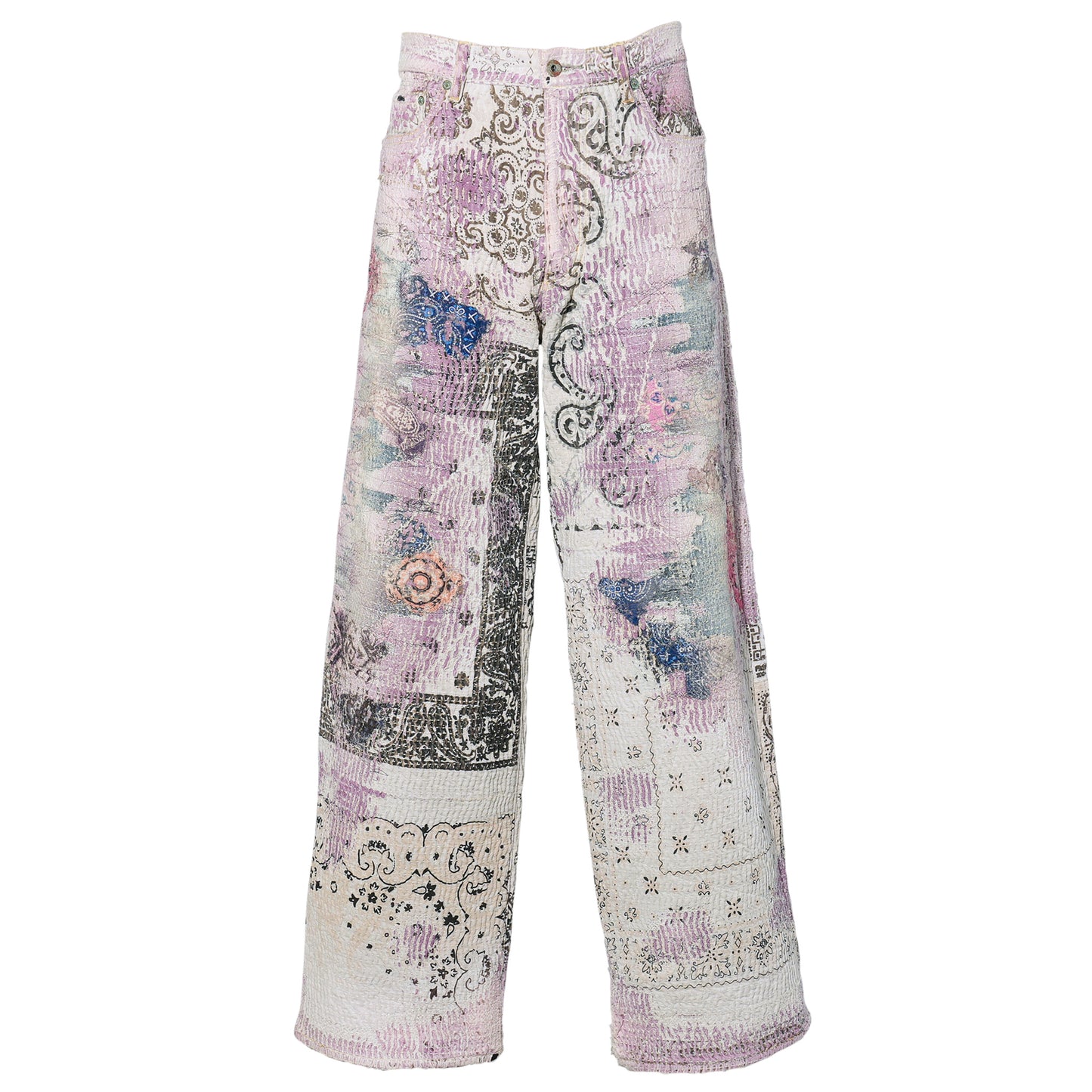 UROBOROS BUGGY JEANS / PURPLE×WHITE