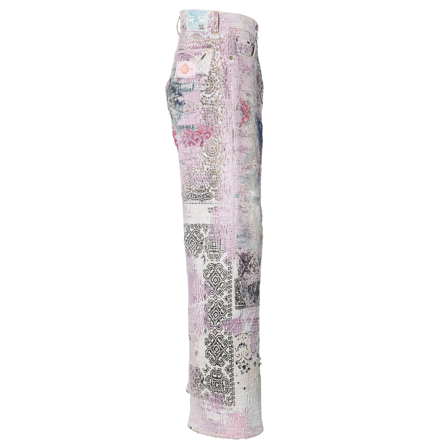 UROBOROS BUGGY JEANS / PURPLE×WHITE