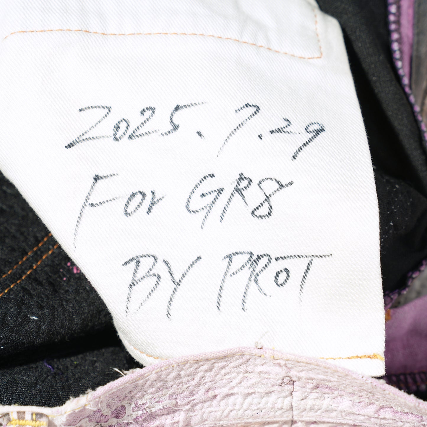 UROBOROS BUGGY JEANS / PURPLE×WHITE