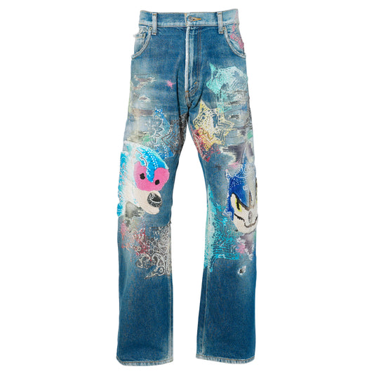 MEME HACK TOON FLARE JEANS (疾風迅雷) / INDIGO