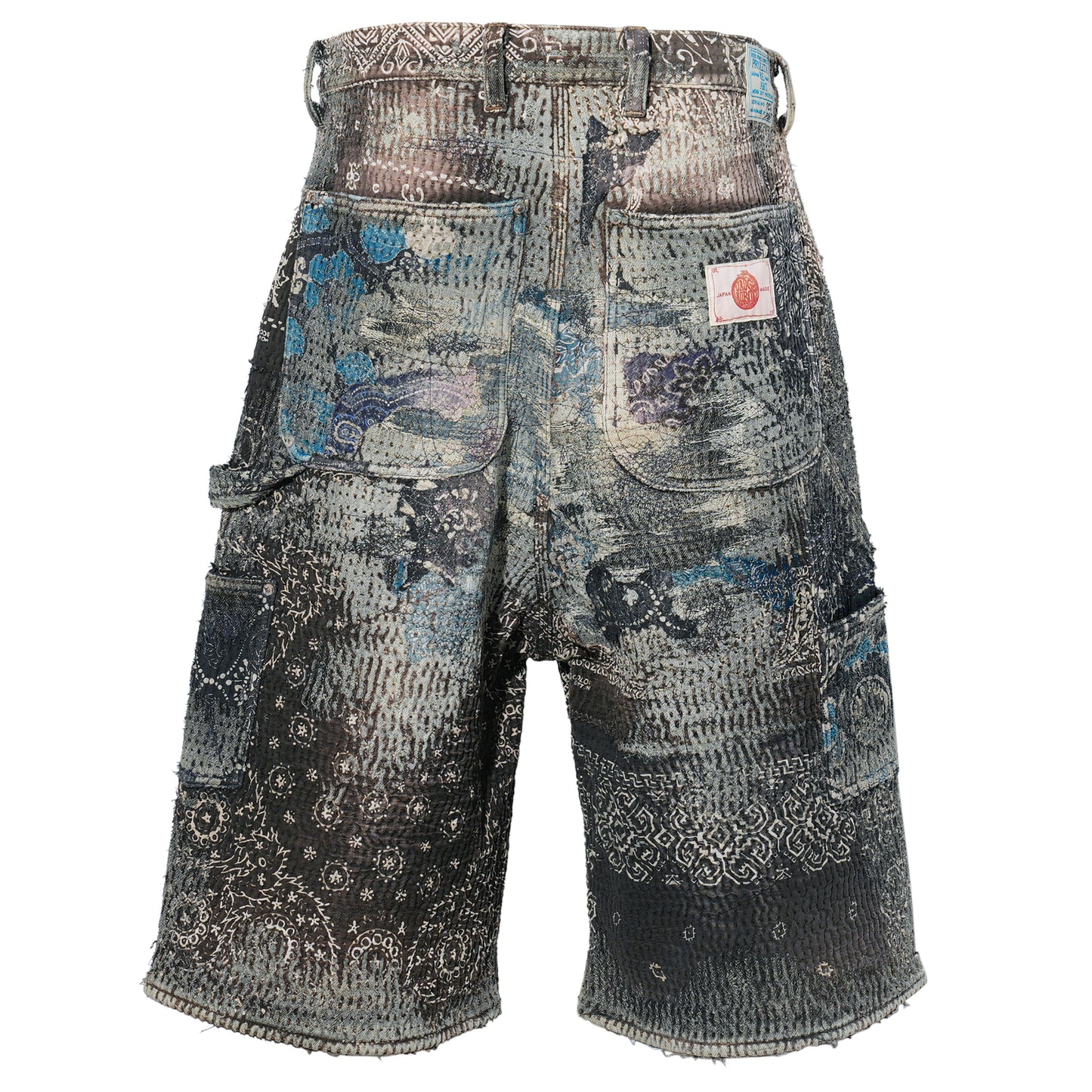 UROBOROS DOUBLE KNEE PAINTER SHORTS / BLACK