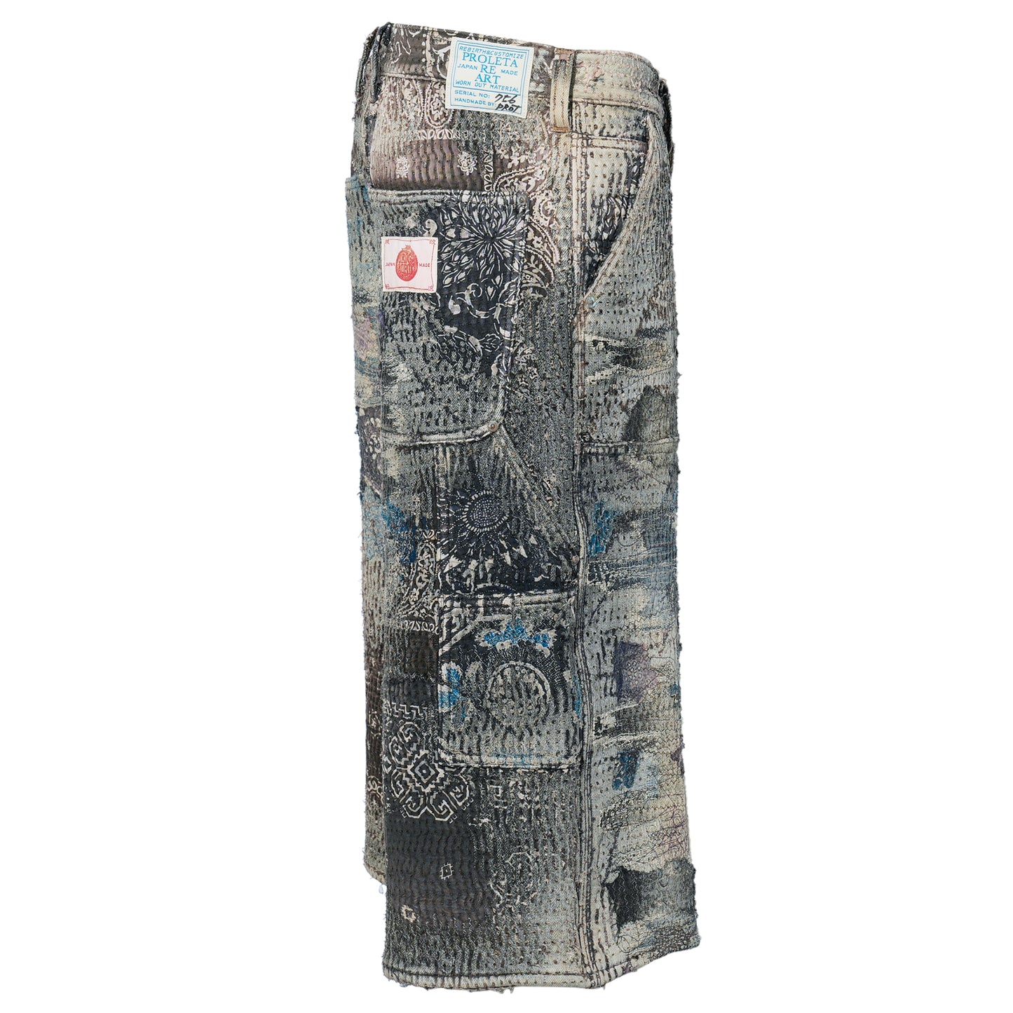 UROBOROS DOUBLE KNEE PAINTER SHORTS / BLACK