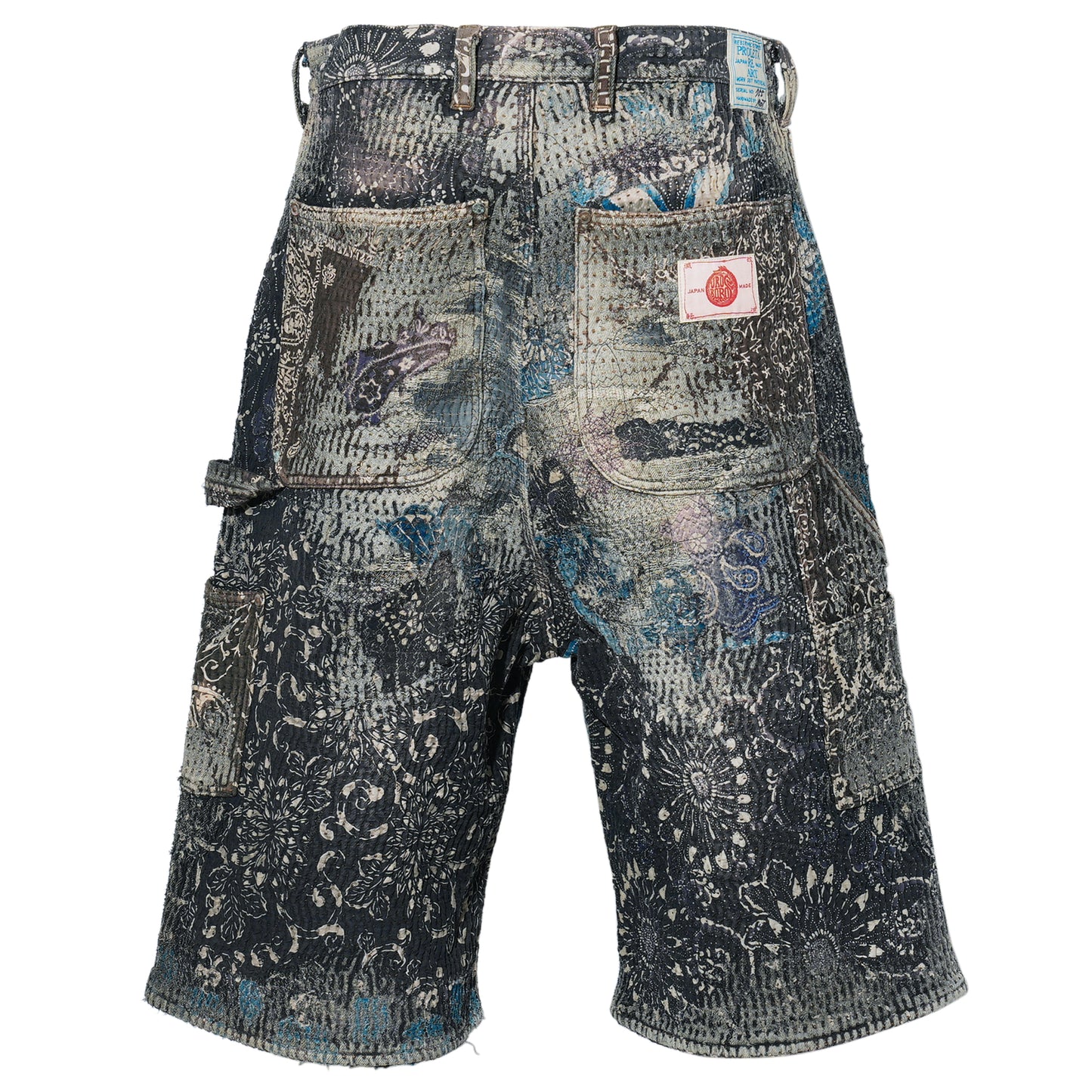 UROBOROS DOUBLE KNEE PAINTER SHORTS / BLACK