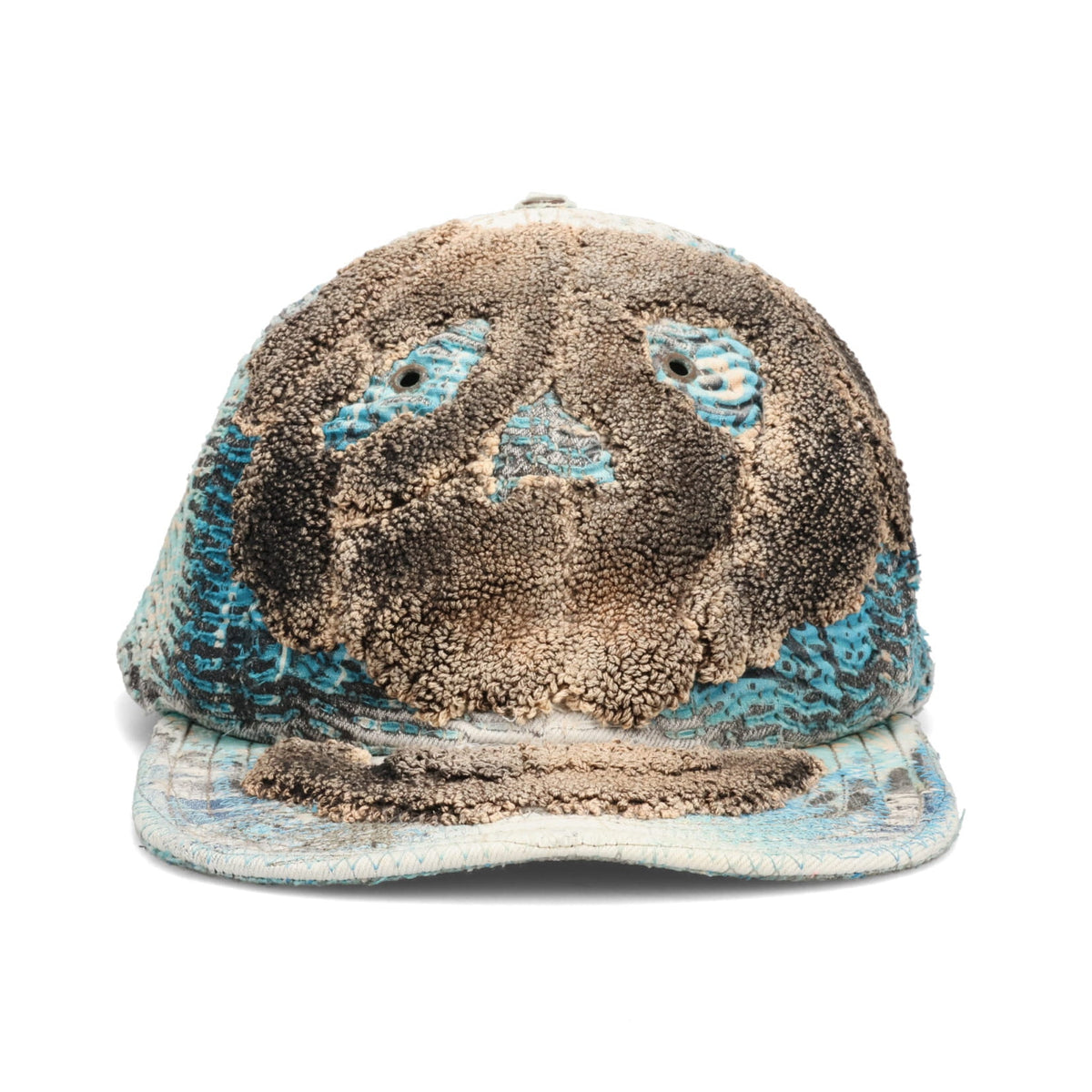 UROBOROS HAND EMBROIDERY TRUCKER HAT ｢ALDANA’S SKULL｣ / TURQUOISE