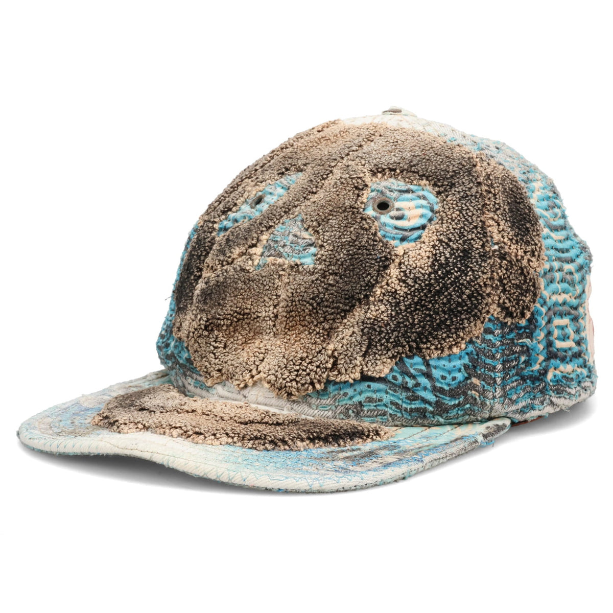 UROBOROS HAND EMBROIDERY TRUCKER HAT ｢ALDANA’S SKULL｣ / TURQUOISE