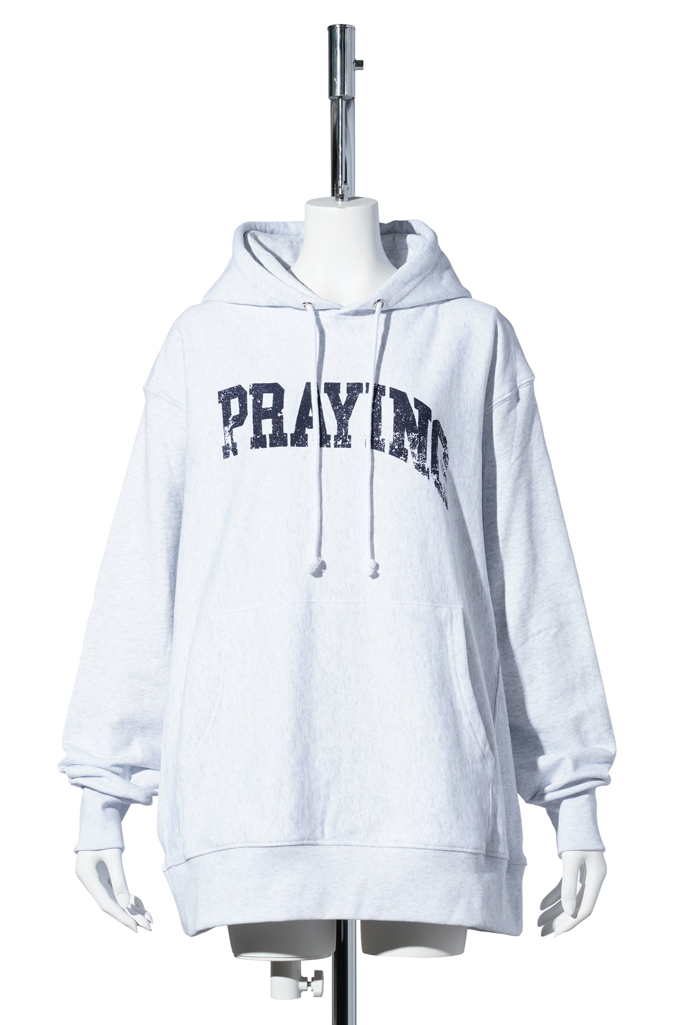 PRAYING COLLEGE HOODIE / GREY