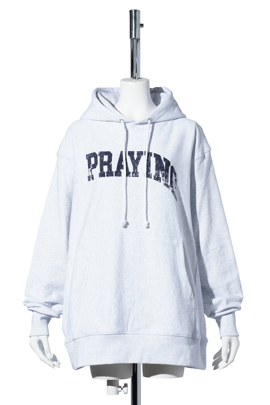 PRAYING COLLEGE HOODIE / GREY