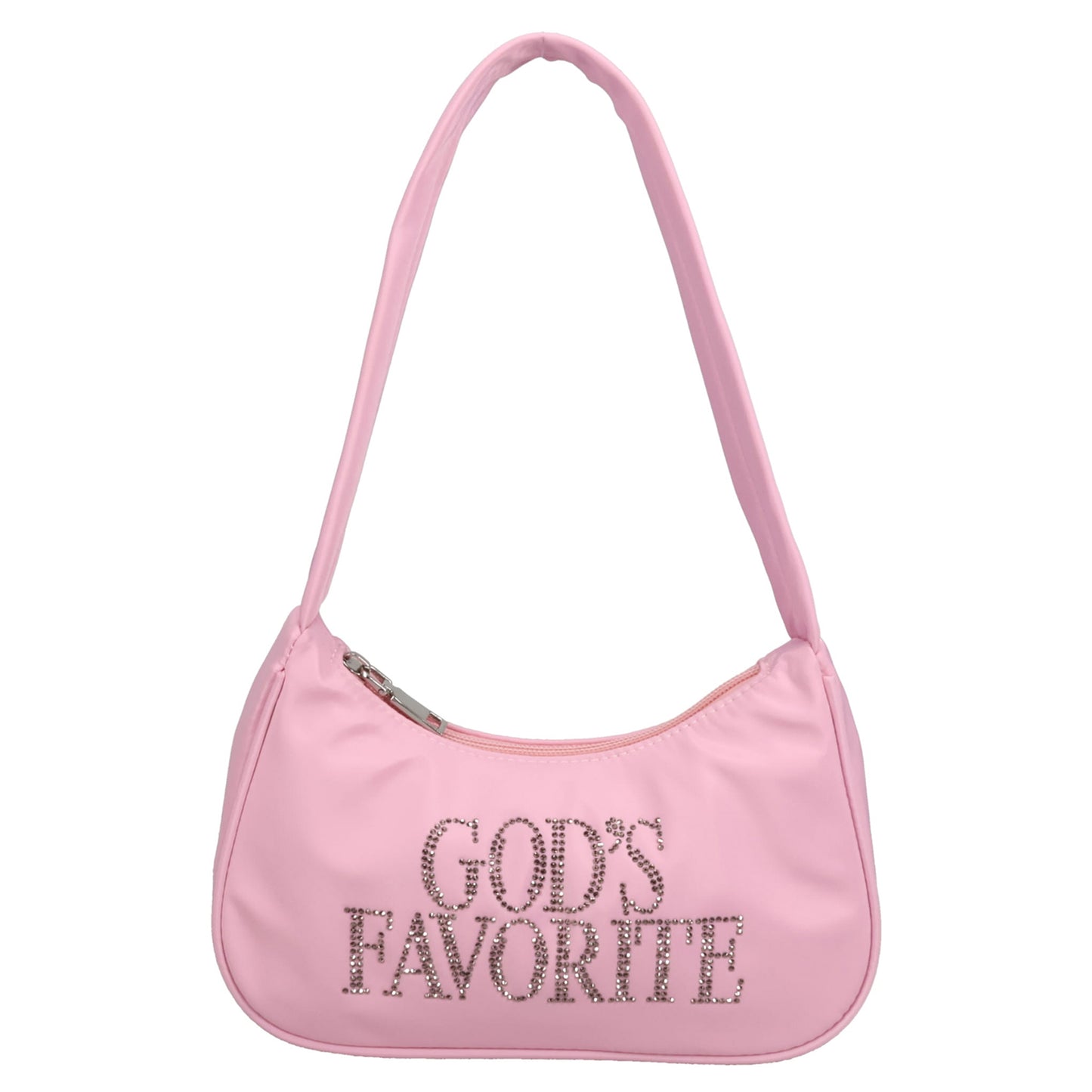 GOD'S FAVORITE RHINESTONE BAG / PINK