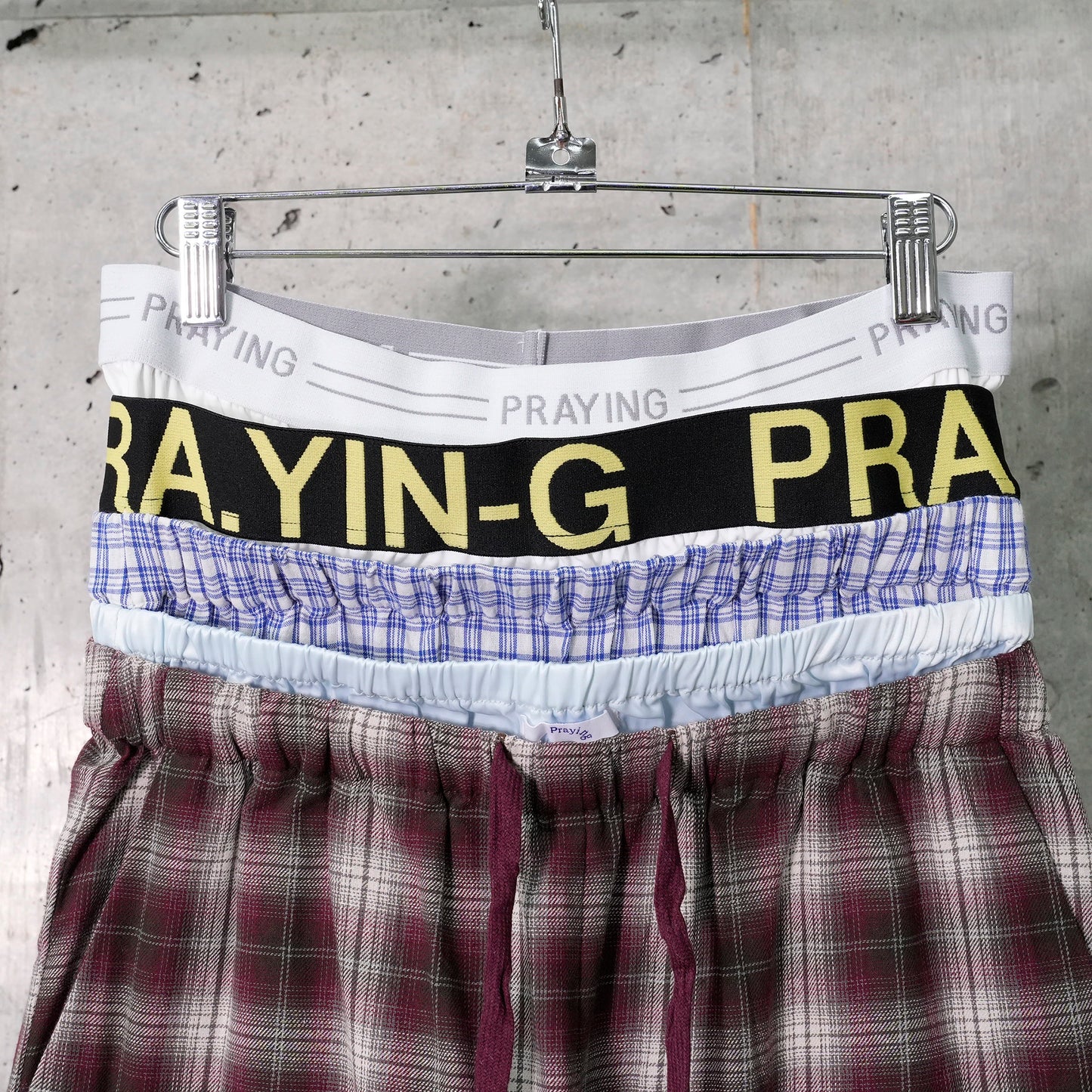 UNDERWEAR SWEATS PLAID / GREY