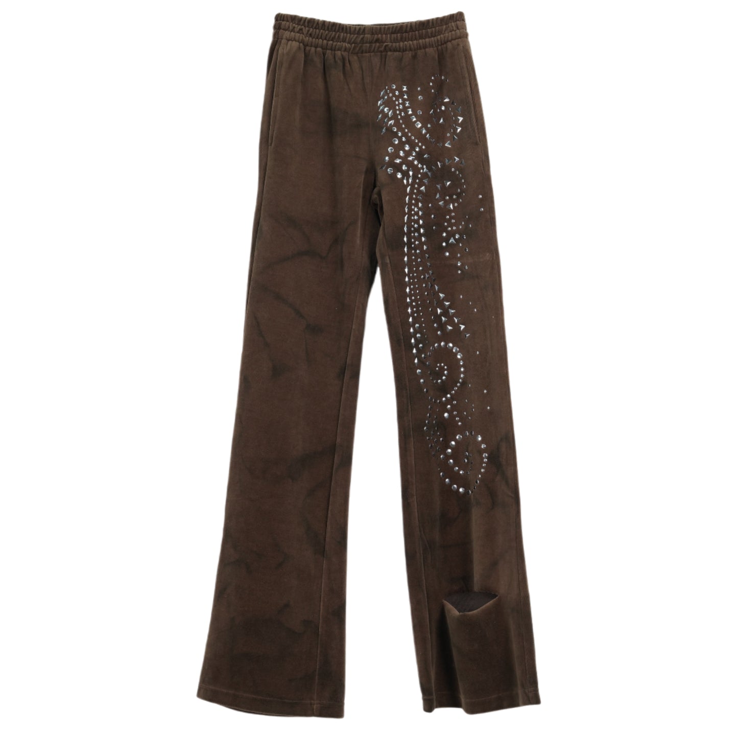 VELVET FLARED PANTS / BROWN