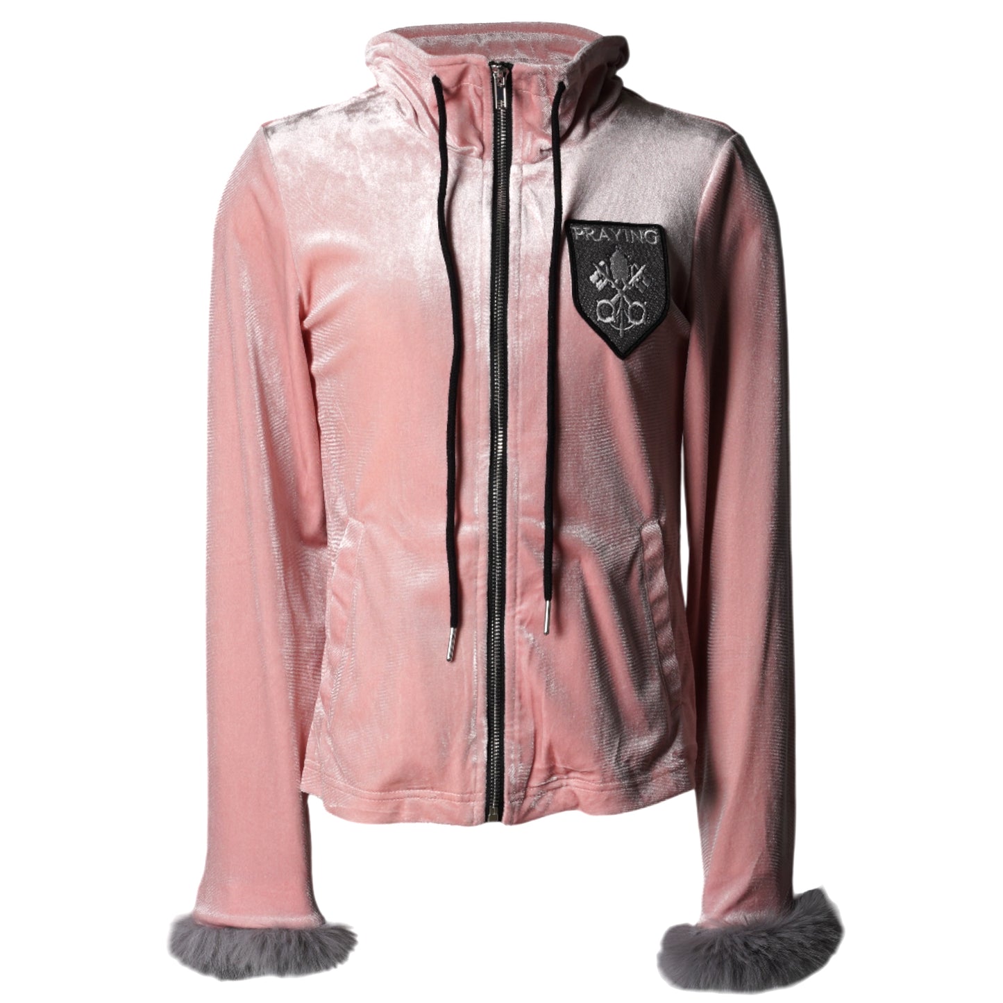 PRAYING SPORTS VELOUR ZIP / PINK