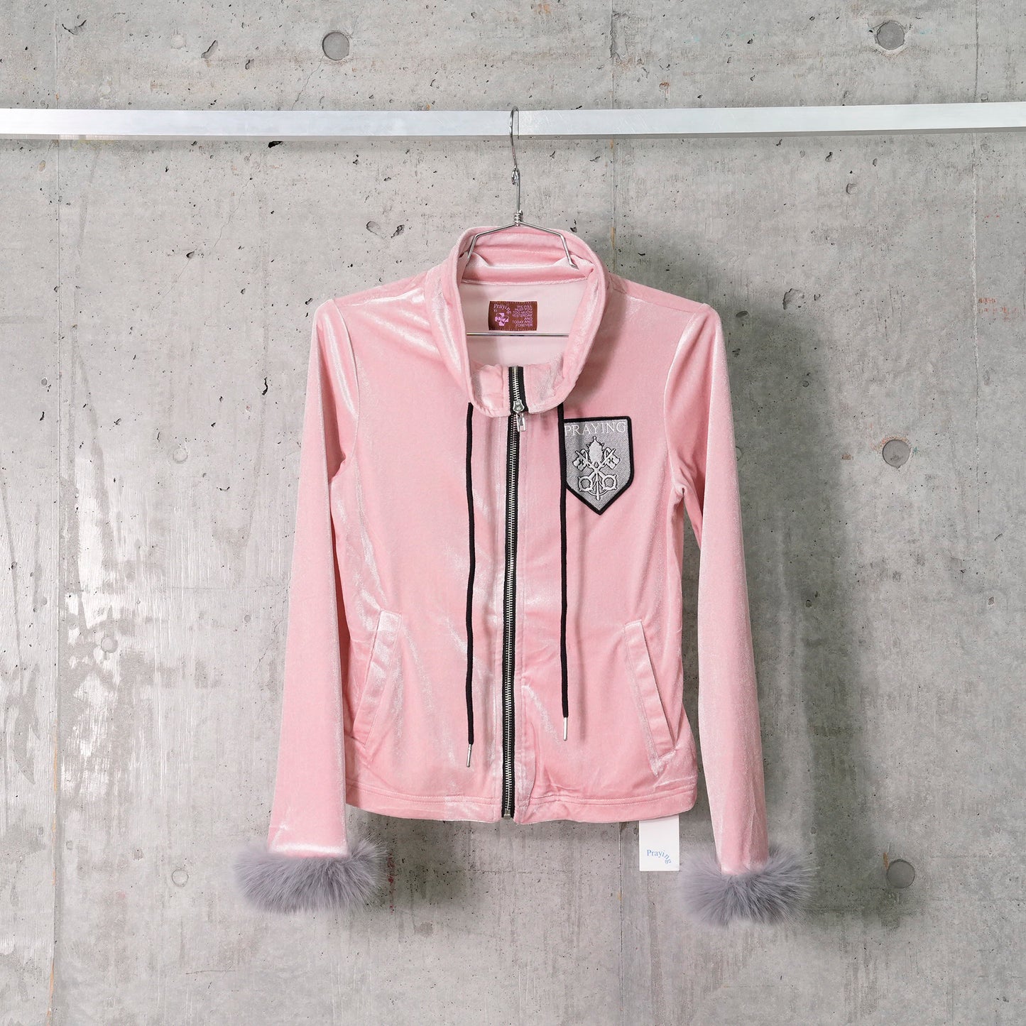 PRAYING SPORTS VELOUR ZIP / PINK