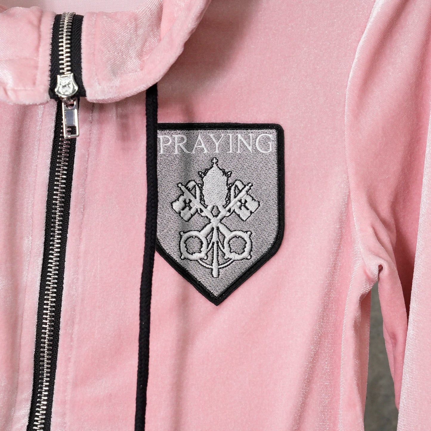 PRAYING SPORTS VELOUR ZIP / PINK