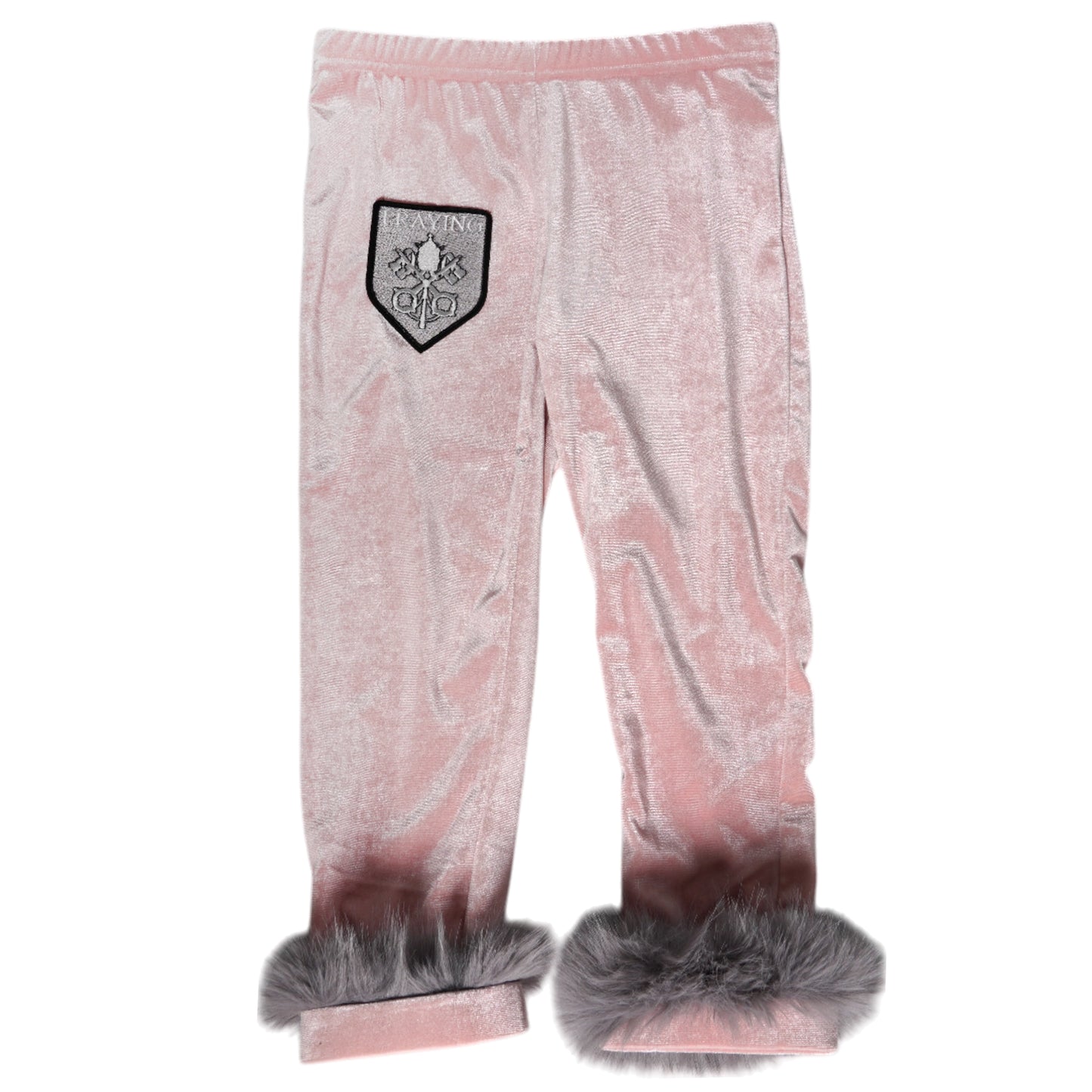 PRAYING SPORTS VELOUR CAPRIS / PINK