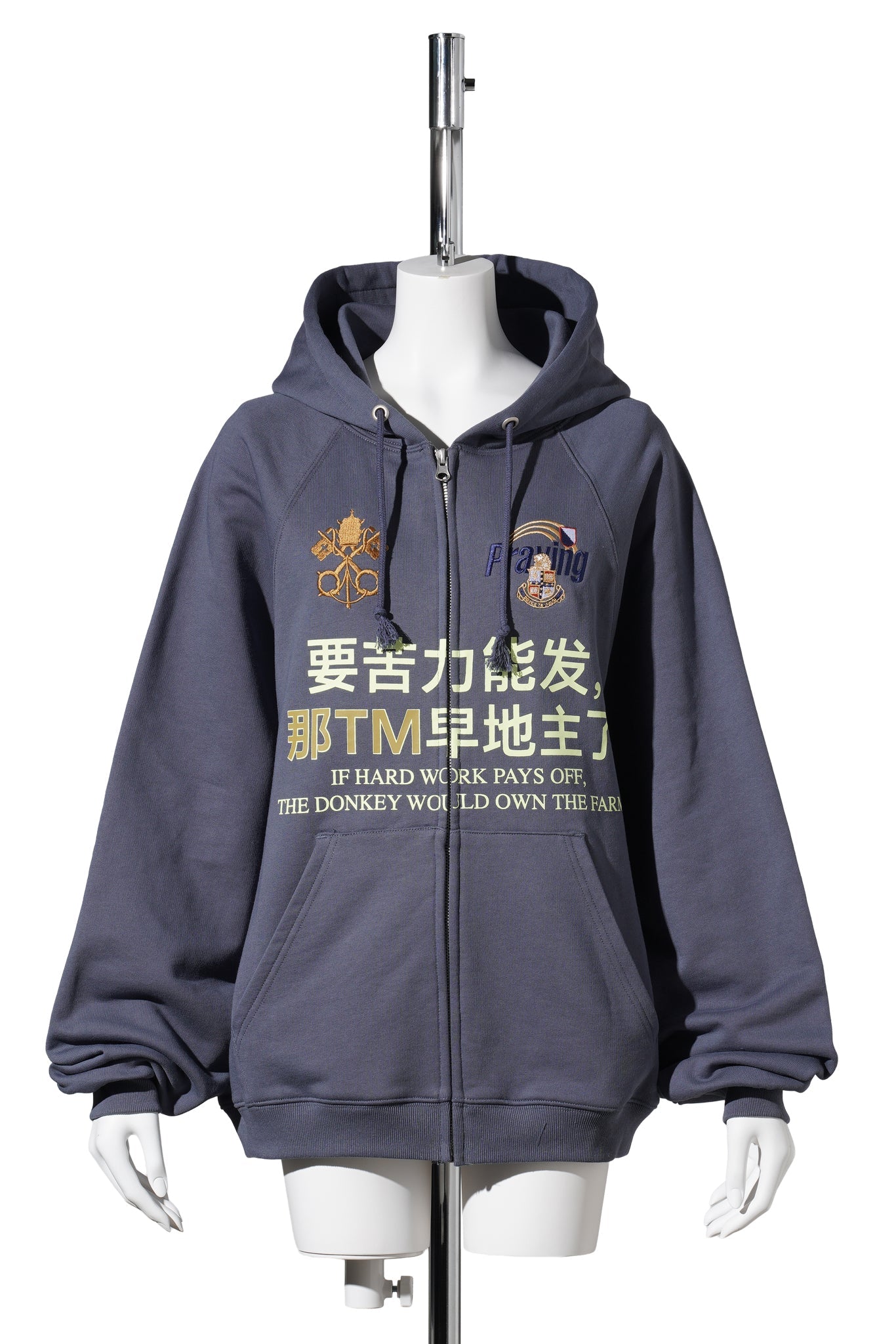 HARD WORK HOODIE / DARK GRAY