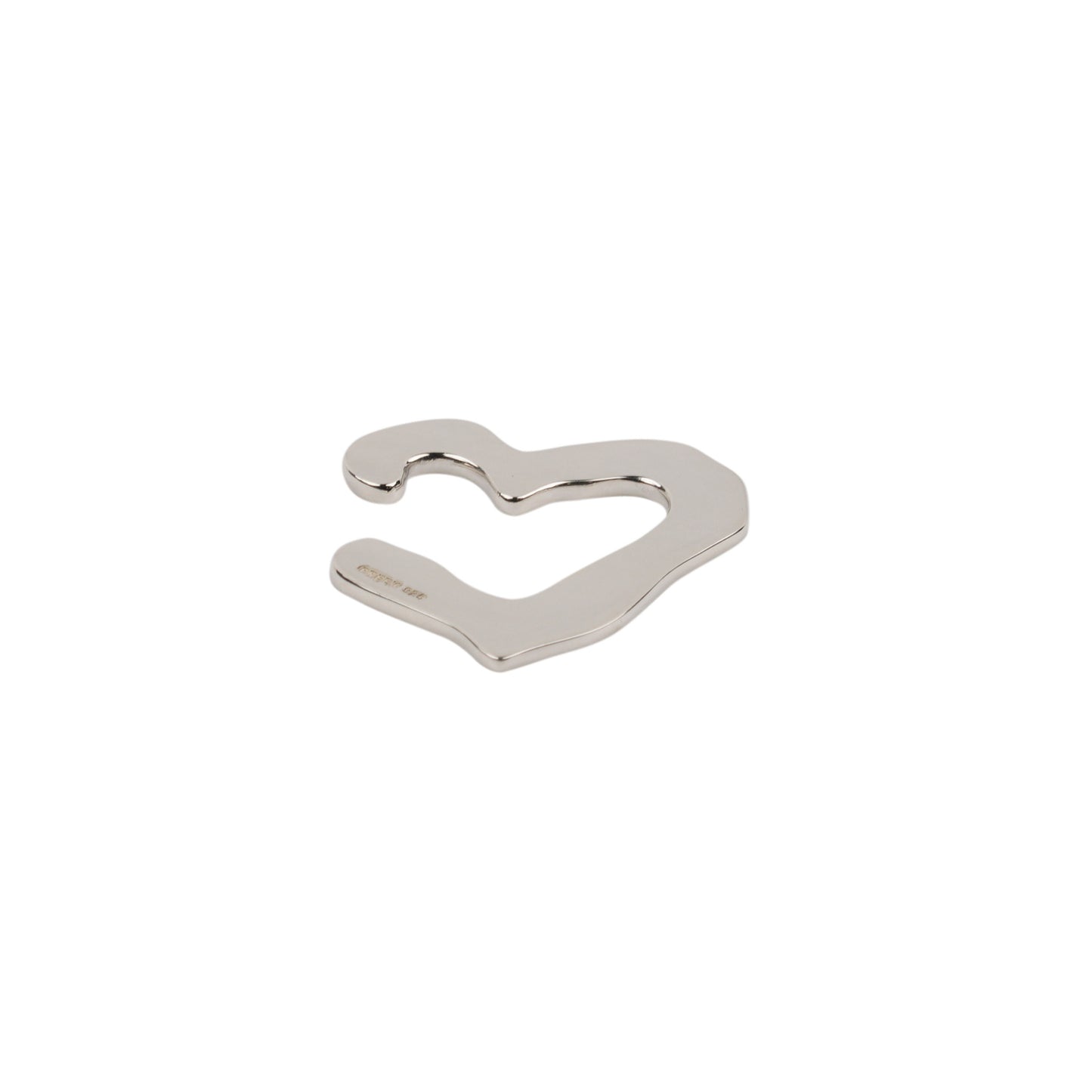 ROUGH HEART EAR CUFF / SILVER