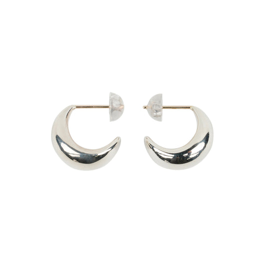 CRESCENT MOON EARRINGS / SILVER