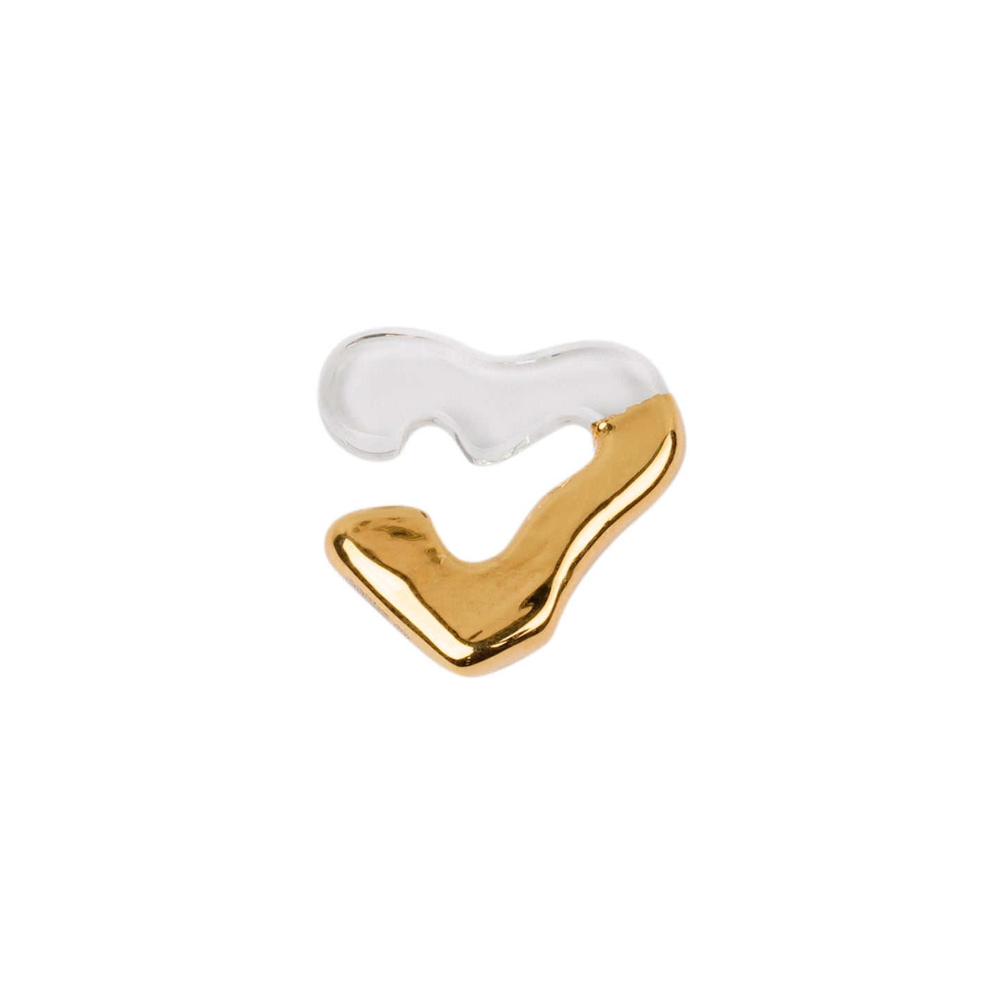 ROUGH HEART EAR CUFF / WHITE