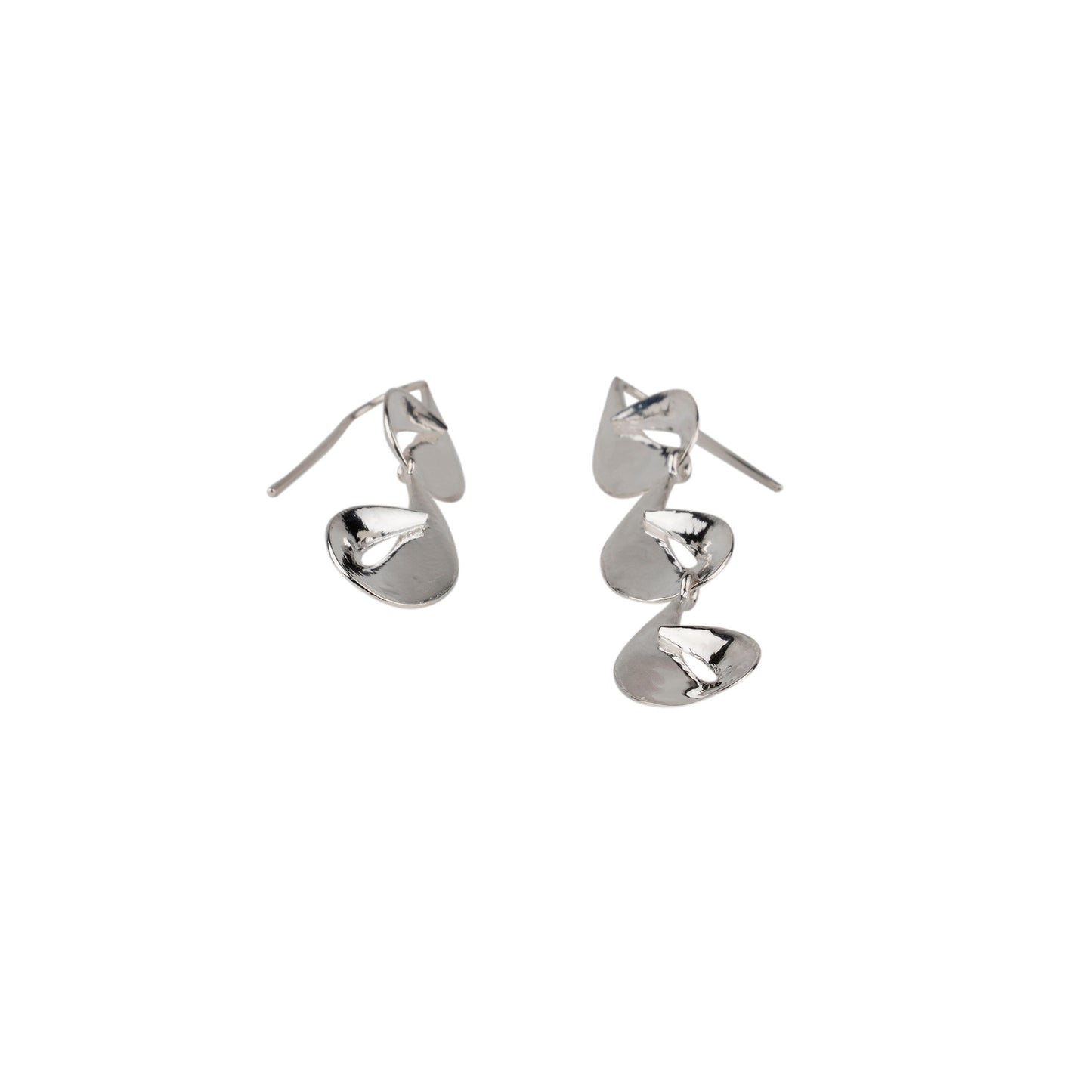 FLOWING EARRINGS / SILVER