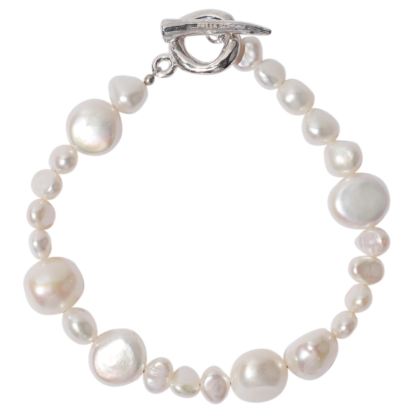 BAROQUE PEARL RANDOM  BRACELET 18 / 07:SLV