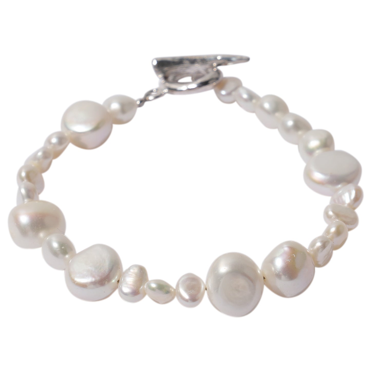 BAROQUE PEARL RANDOM  BRACELET 18 / 07:SLV