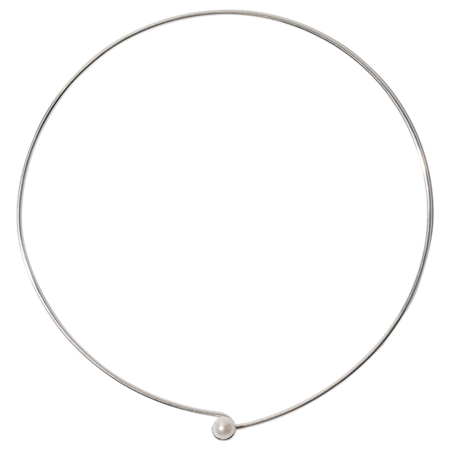 BAROQUE PEARL LINE CHOKER NECKLACE 38 / 07:SLV