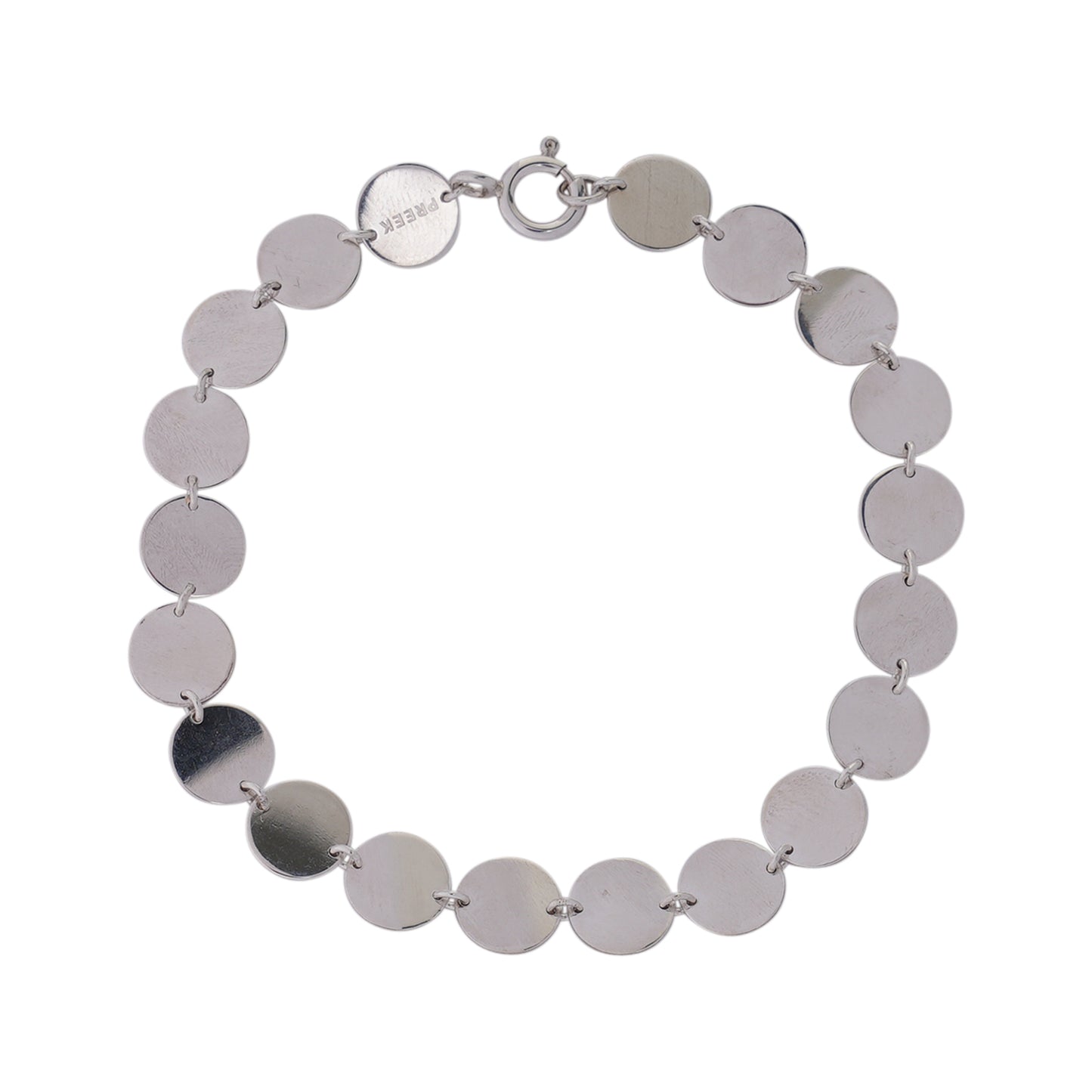 YU-KIN CIRCLE PLATE BRACELET 18 / 07:SLV
