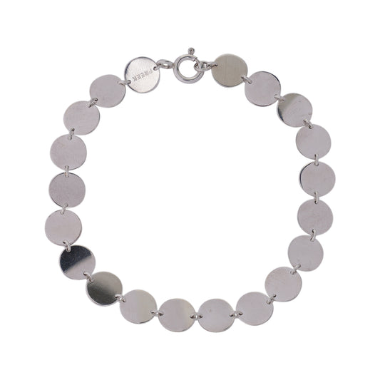 YU-KIN CIRCLE PLATE BRACELET 18 / 07:SLV