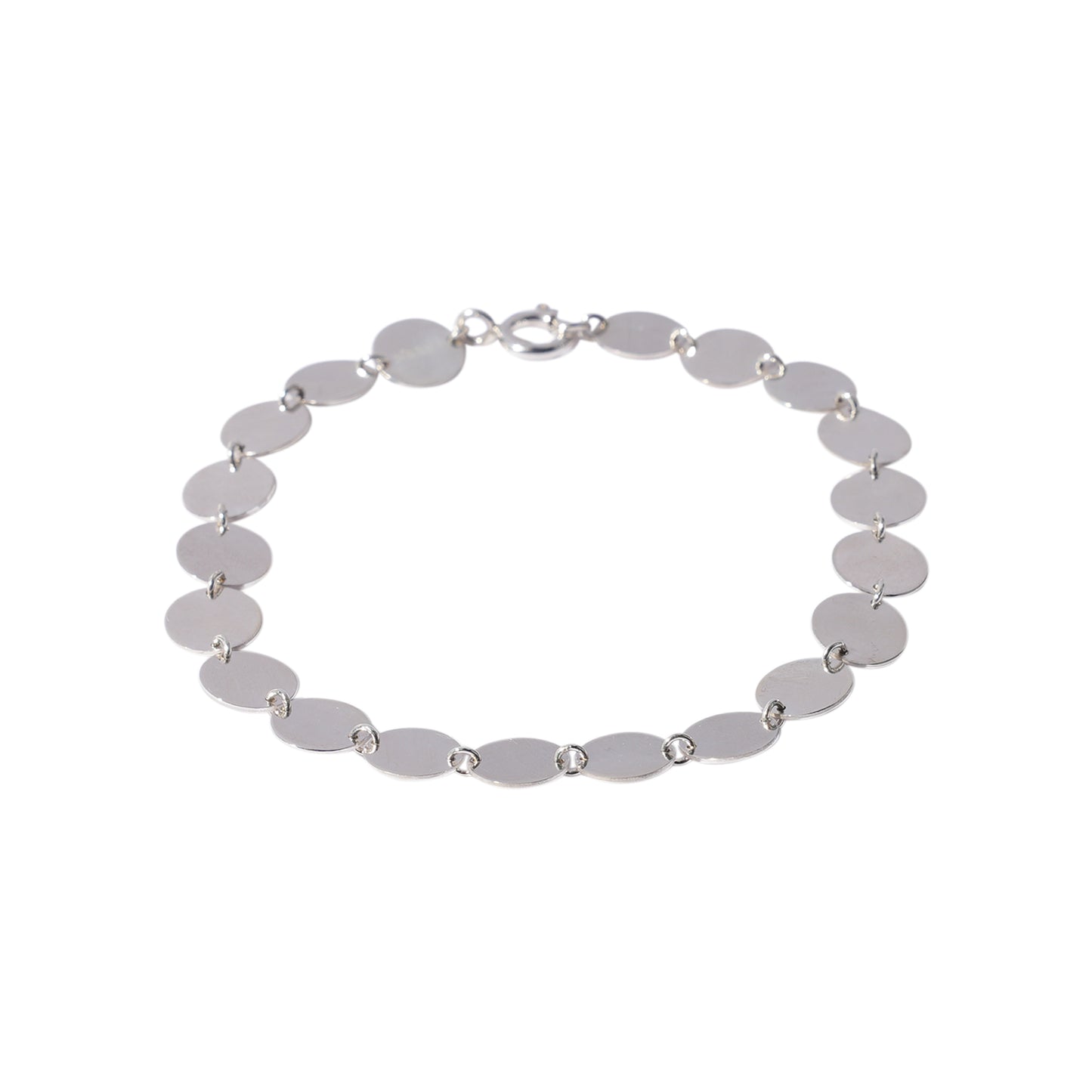 YU-KIN CIRCLE PLATE BRACELET 18 / 07:SLV