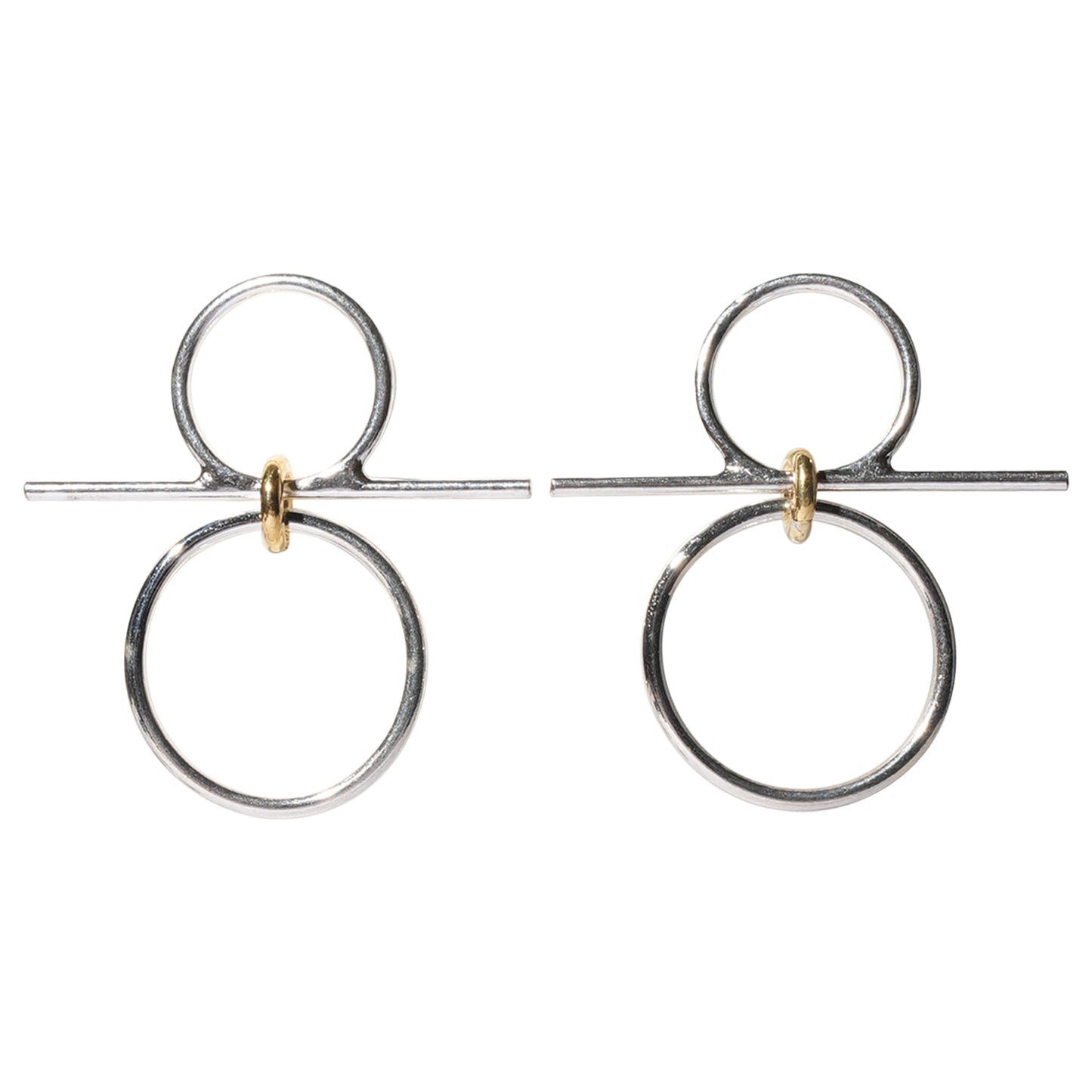 YU-KIN RING OVERLAP EARRINGS / 07:SLV