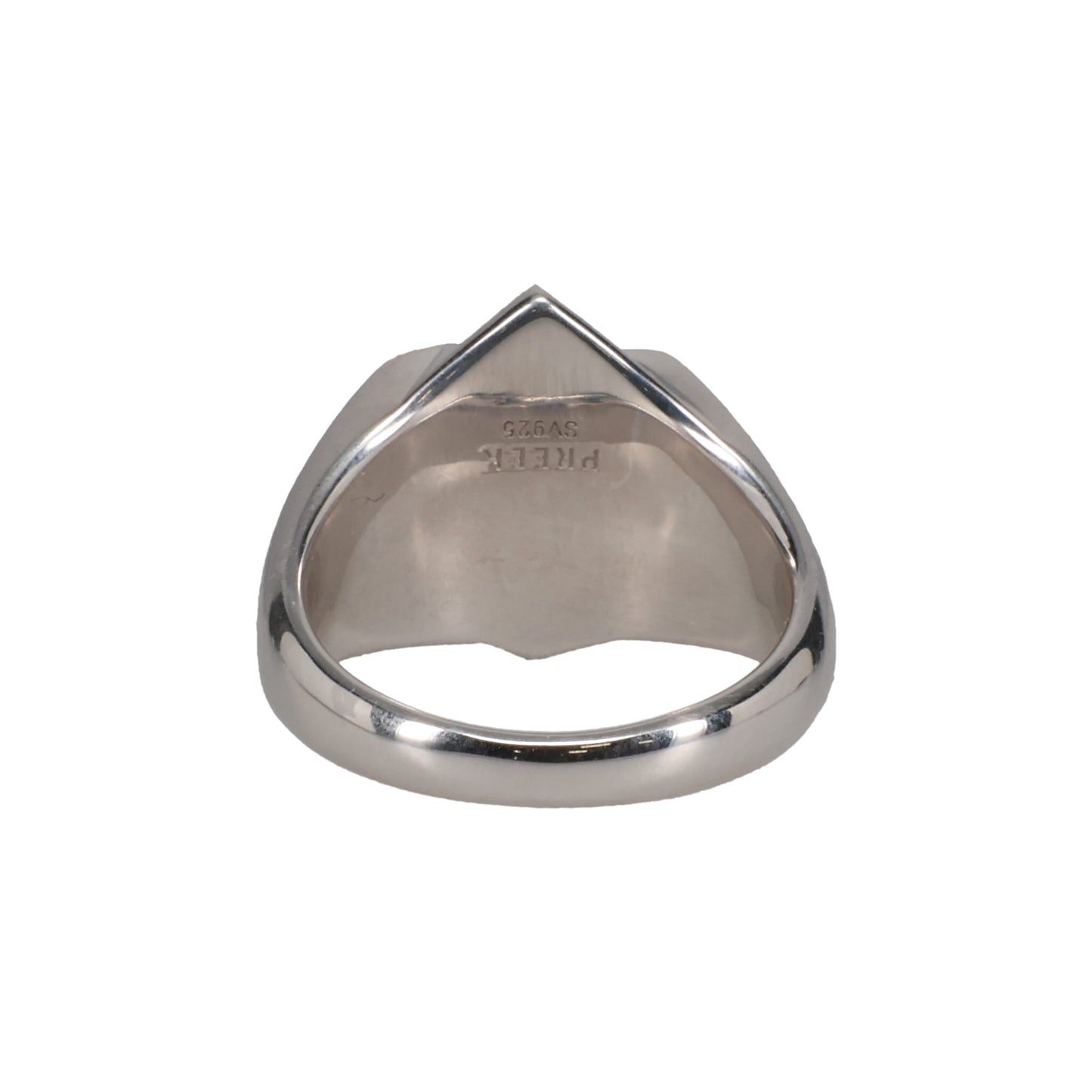 ENTAGRAM STONE RING SILVER / 65:JADE