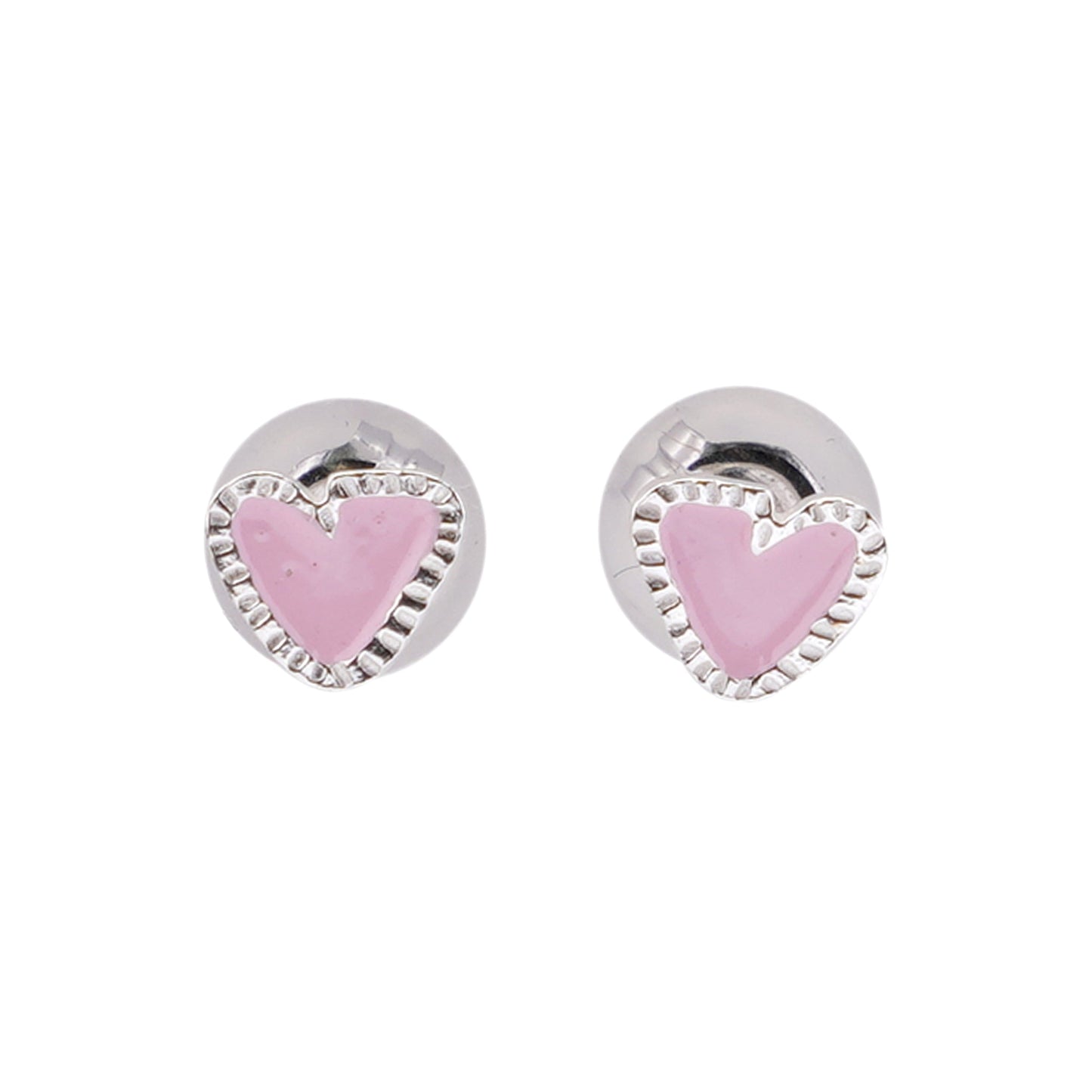 YU-KIN TINY HEART EARRINGS SLV / 31:LT.PINK