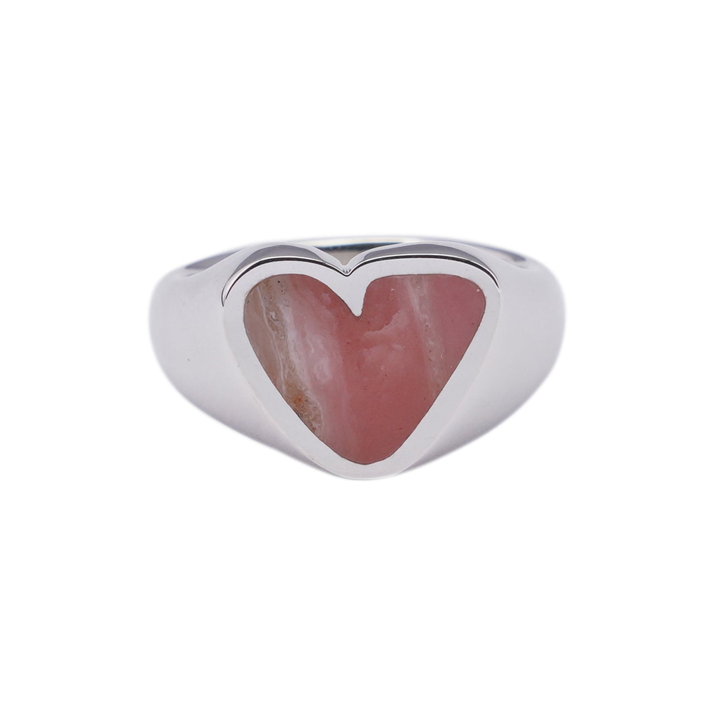 ROUGH HEART PINK OPAL STONE RING SLV / 33:PNK