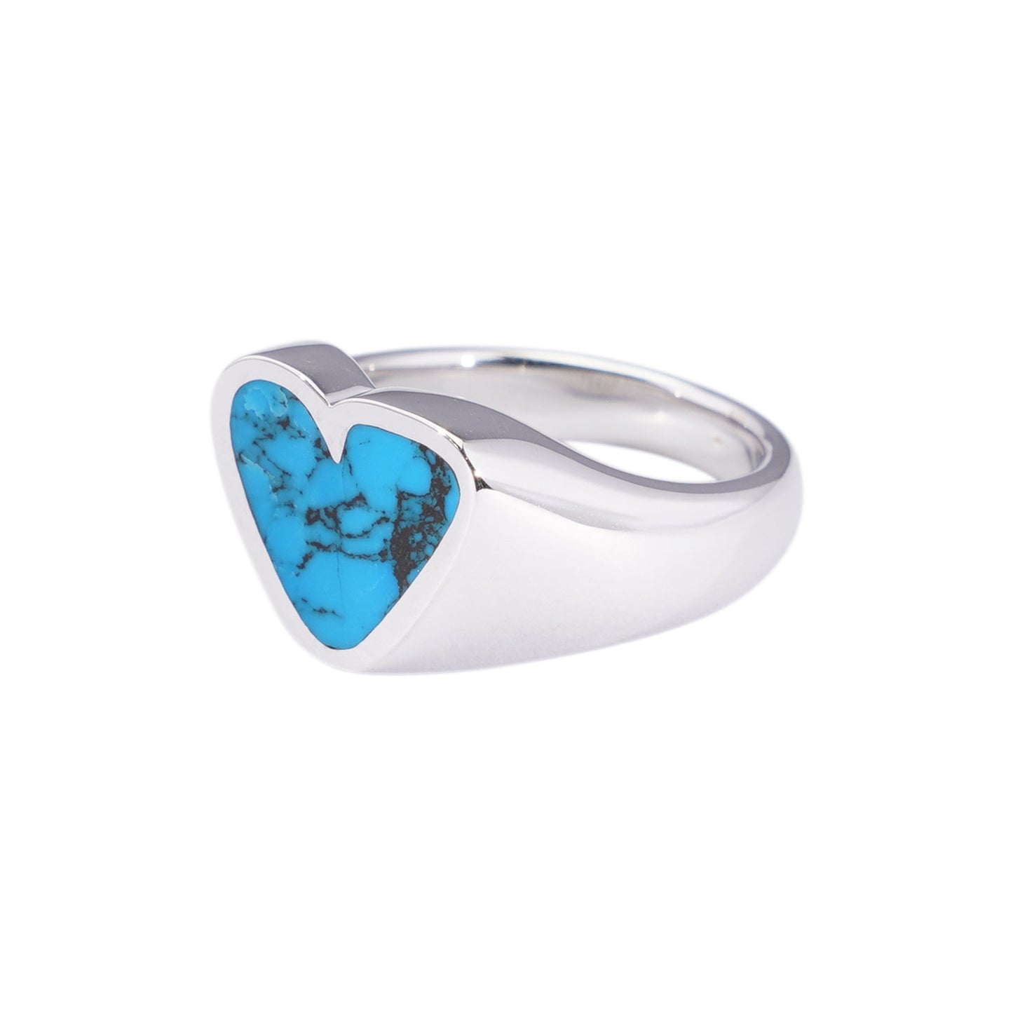 HEART STONE RING SLV / 73:TURQUOISE