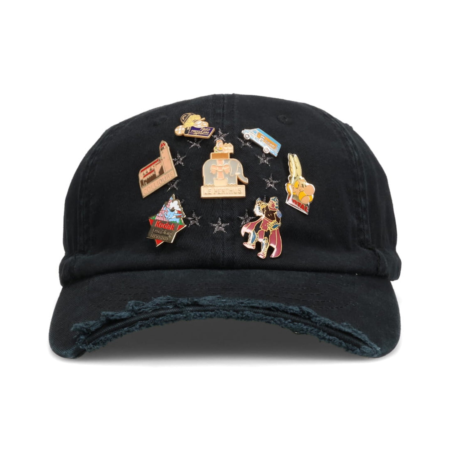 VINTAGE CAP & PINS BLACK PIN BADGE BOLOCAP / BLACK