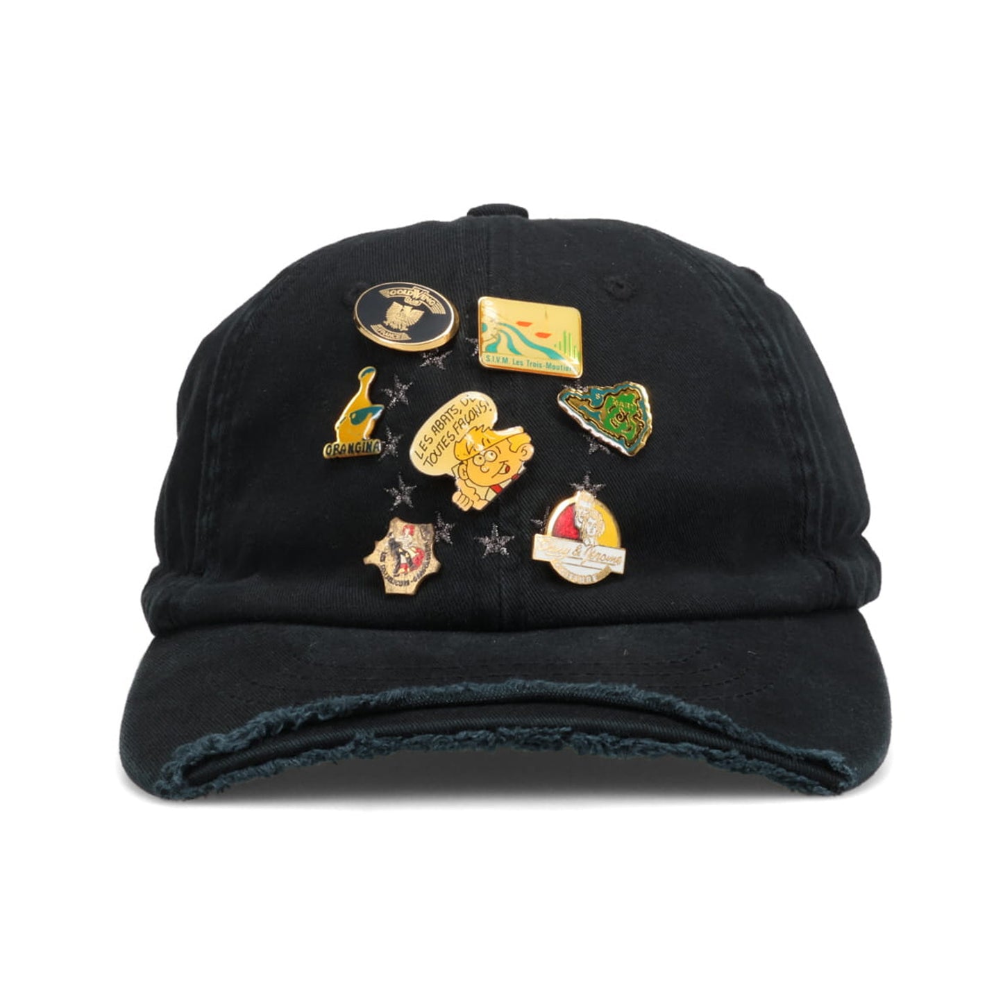 VINTAGE CAP & PINS BLACK PIN BADGE BOLOCAP / BLACK