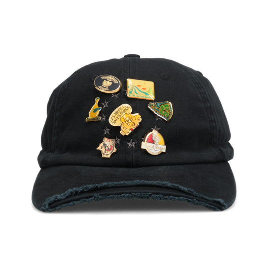 VINTAGE CAP & PINS BLACK PIN BADGE BOLOCAP / BLACK