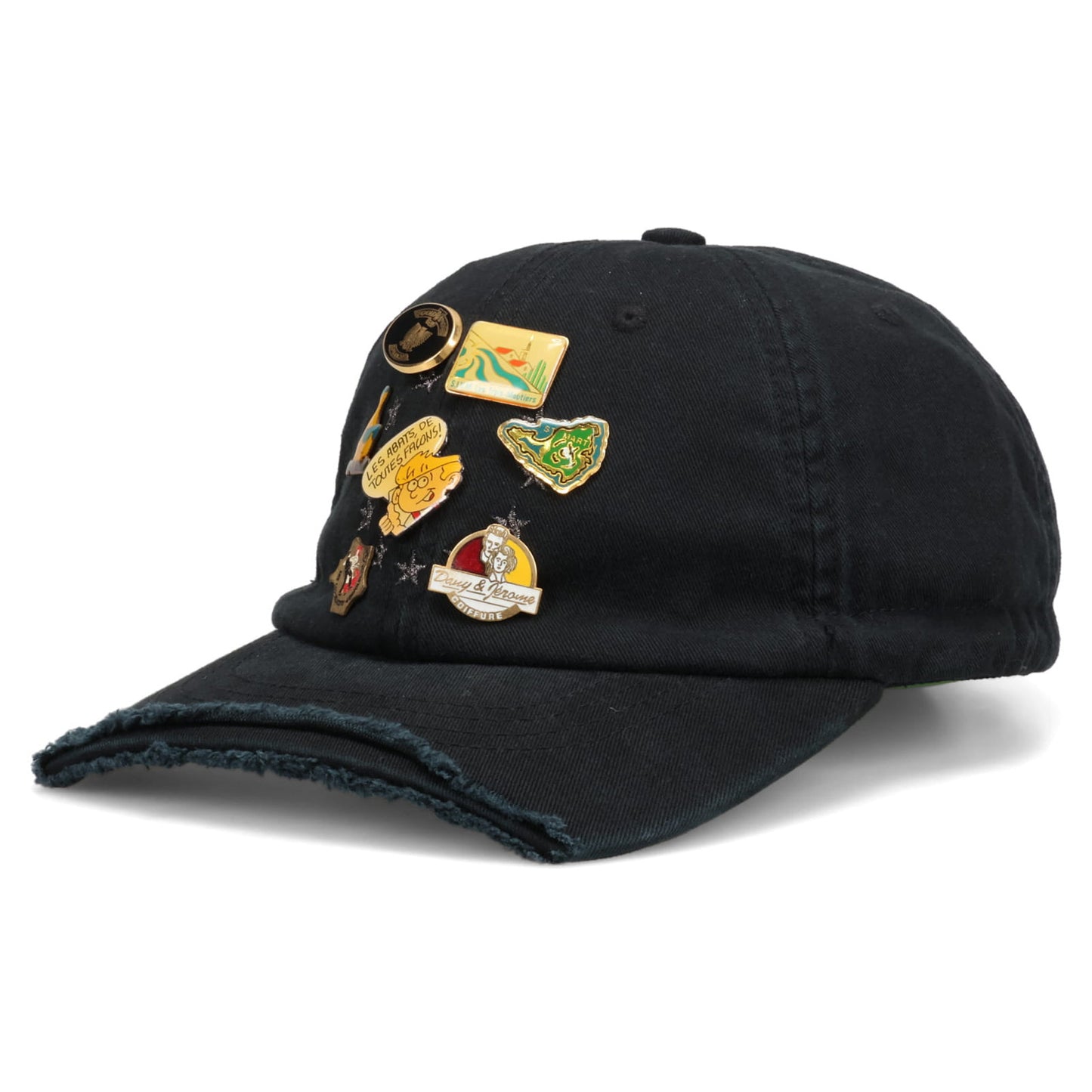 VINTAGE CAP & PINS BLACK PIN BADGE BOLOCAP / BLACK