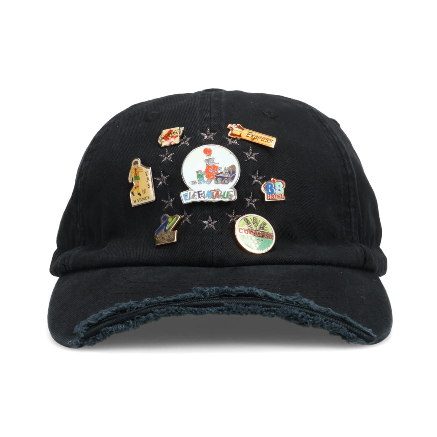 VINTAGE CAP & PINS BLACK PIN BADGE BOLOCAP / BLACK