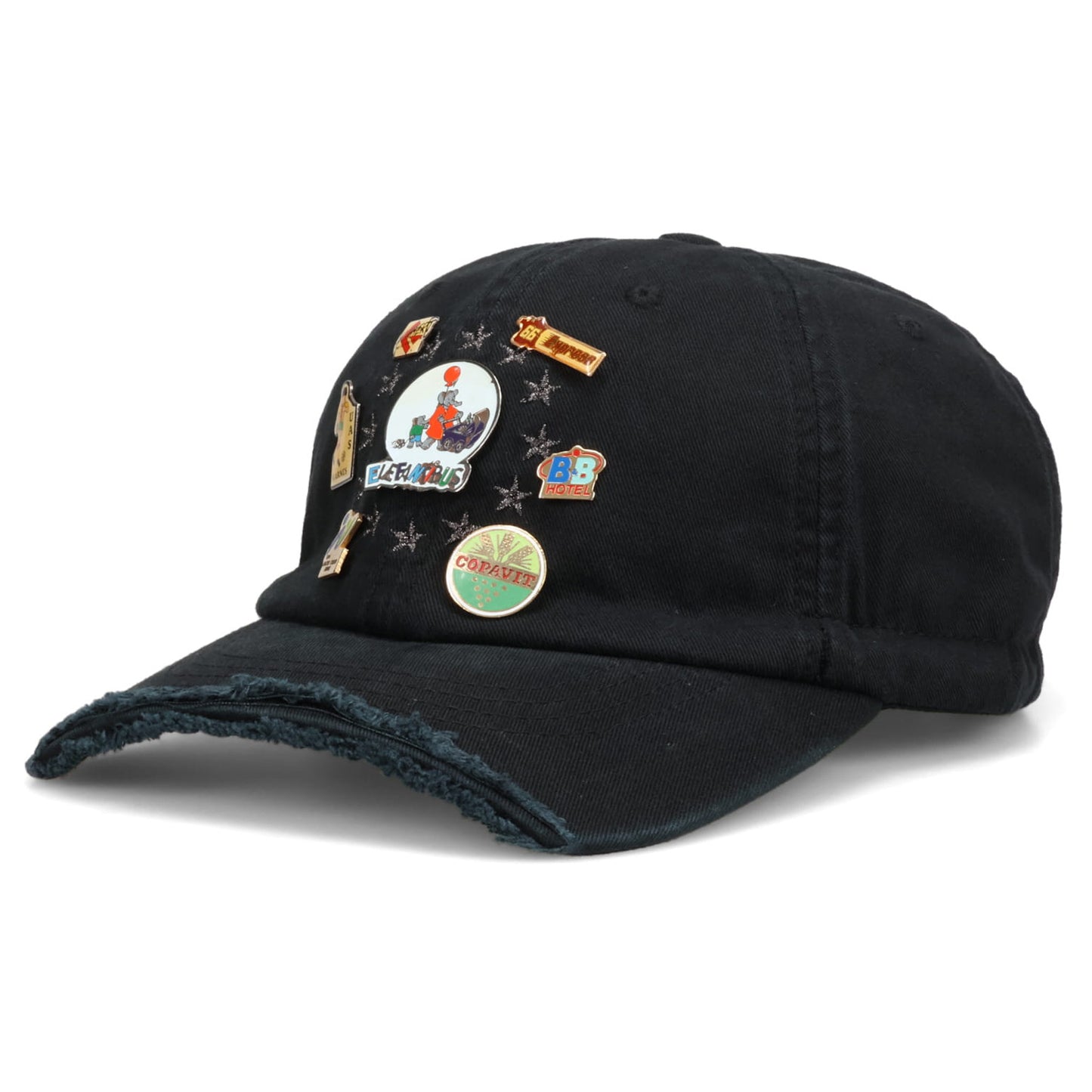 VINTAGE CAP & PINS BLACK PIN BADGE BOLOCAP / BLACK