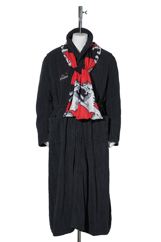 TERRYCLOTH DARK GREY BATHROBE-COAT / DARKGREY