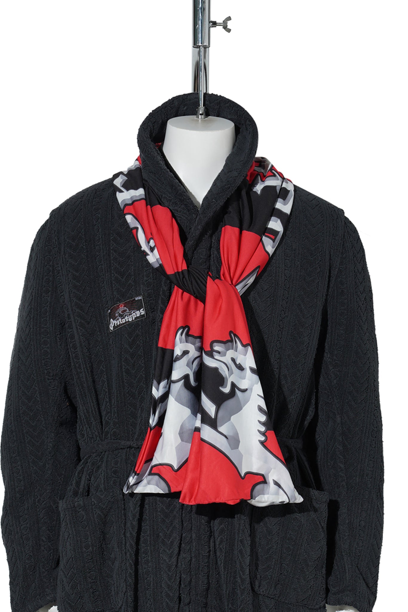 TERRYCLOTH DARK GREY BATHROBE-COAT / DARKGREY