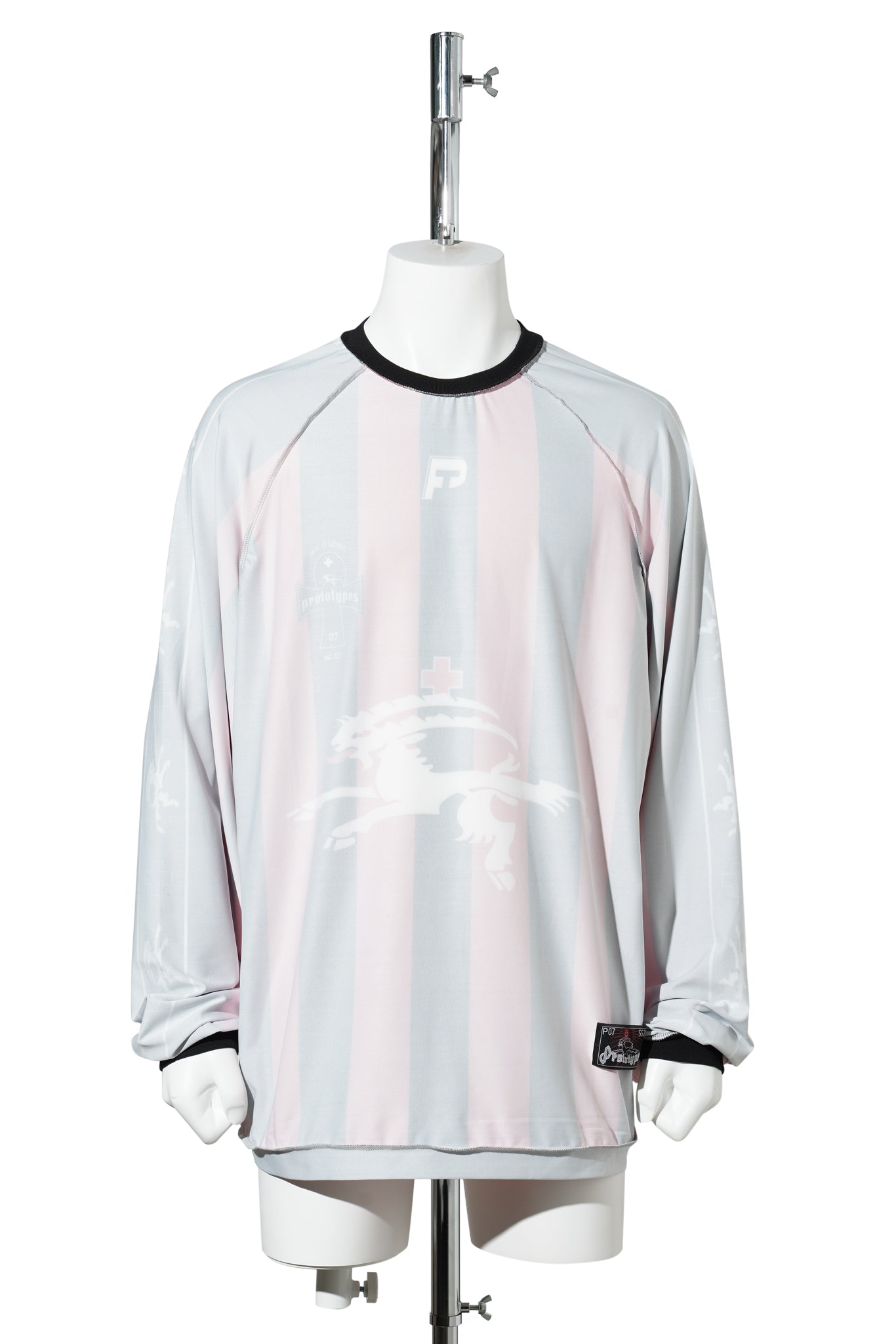 PRINTED POLYESTER GREY INSIDE OUT FOOTBALL LONGSLEEVE / GREY