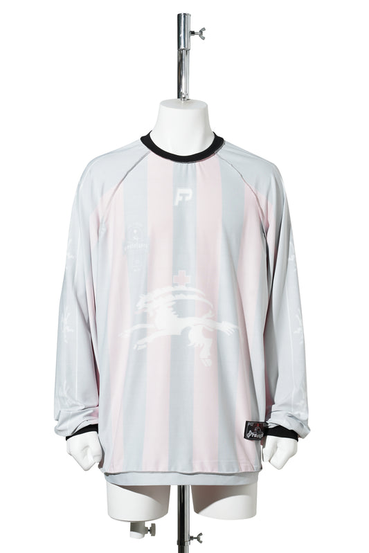 PRINTED POLYESTER GREY INSIDE OUT FOOTBALL LONGSLEEVE / GREY