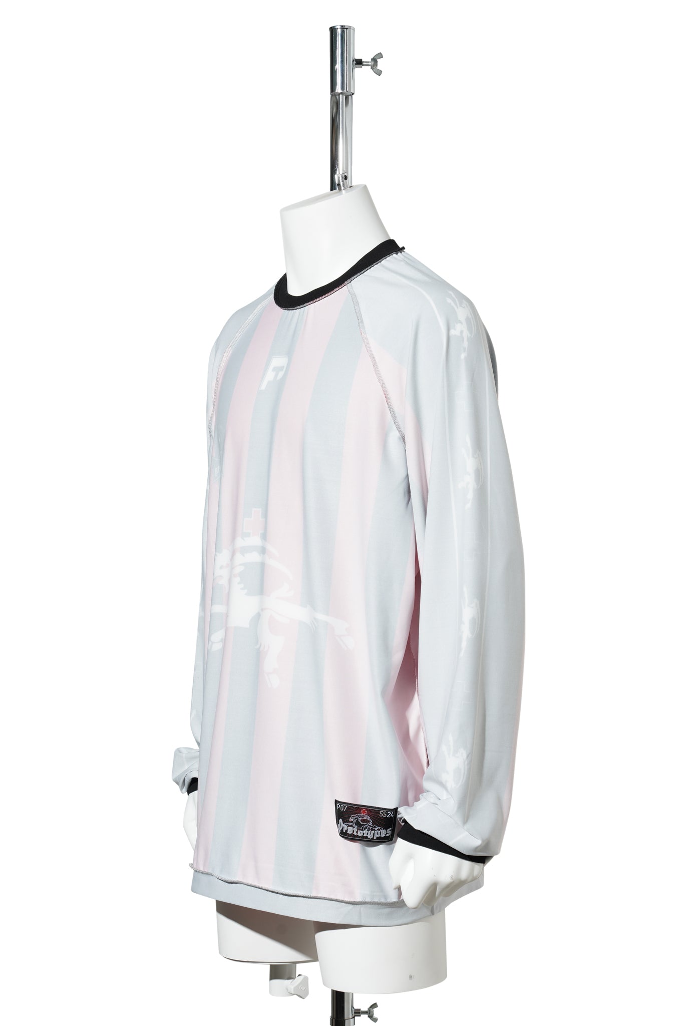 PRINTED POLYESTER GREY INSIDE OUT FOOTBALL LONGSLEEVE / GREY