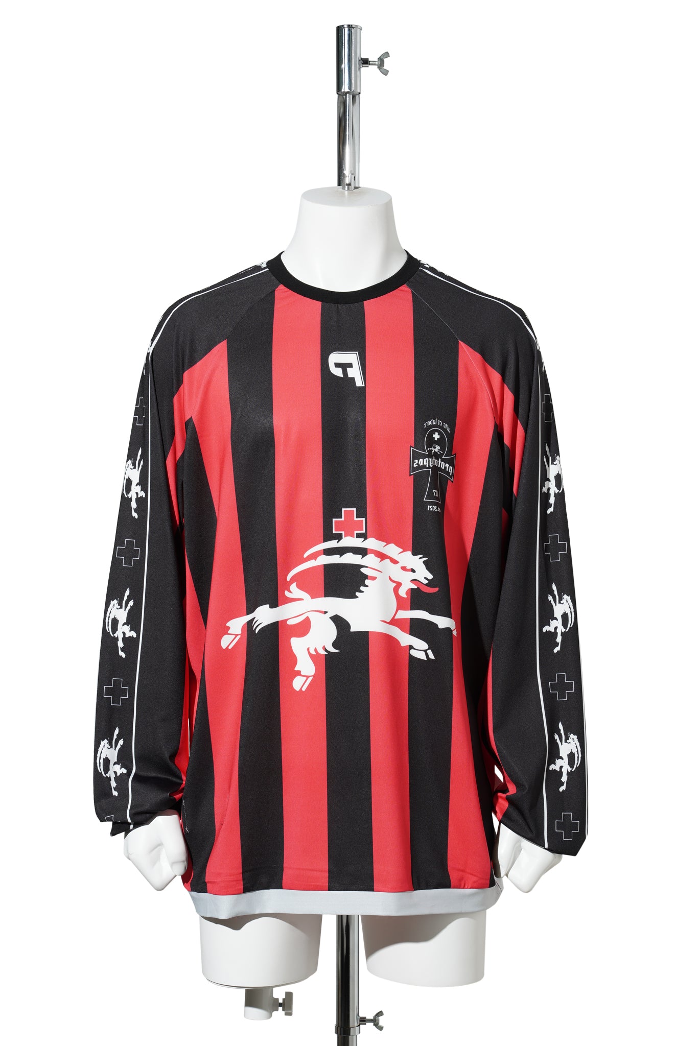 PRINTED POLYESTER GREY INSIDE OUT FOOTBALL LONGSLEEVE / GREY