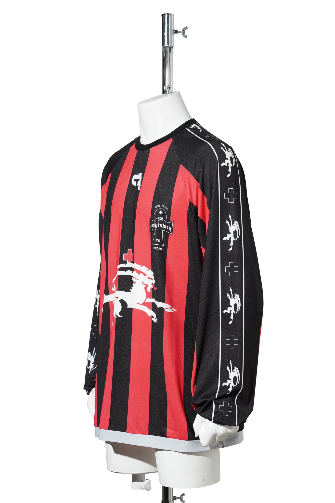 PRINTED POLYESTER GREY INSIDE OUT FOOTBALL LONGSLEEVE / GREY