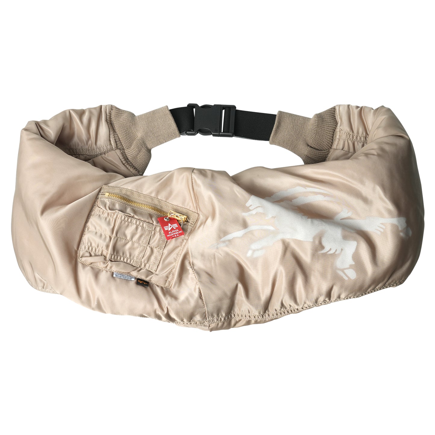TECHNICAL NYLON SAND BOMBER SLEEVE BAG / SAND