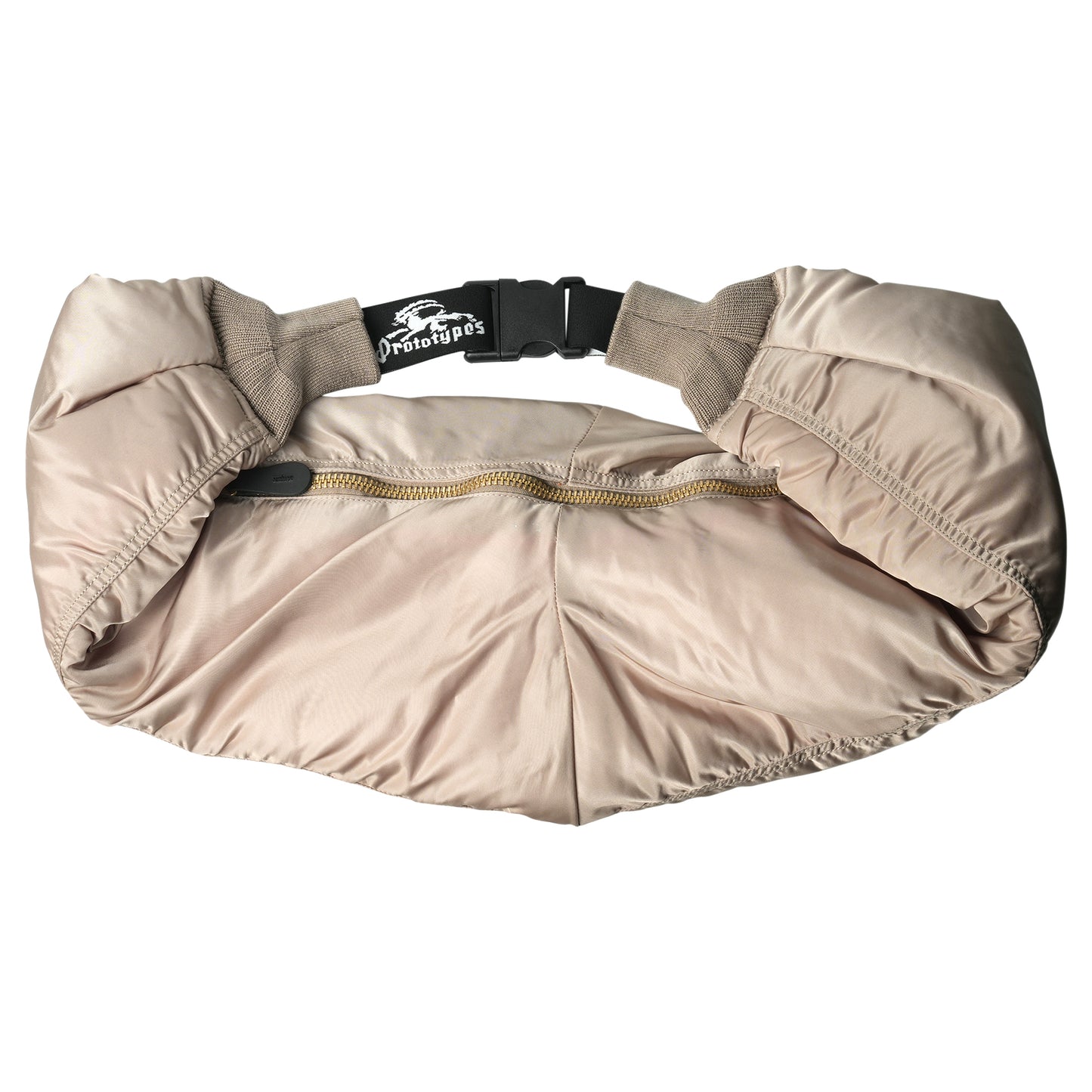 TECHNICAL NYLON SAND BOMBER SLEEVE BAG / SAND