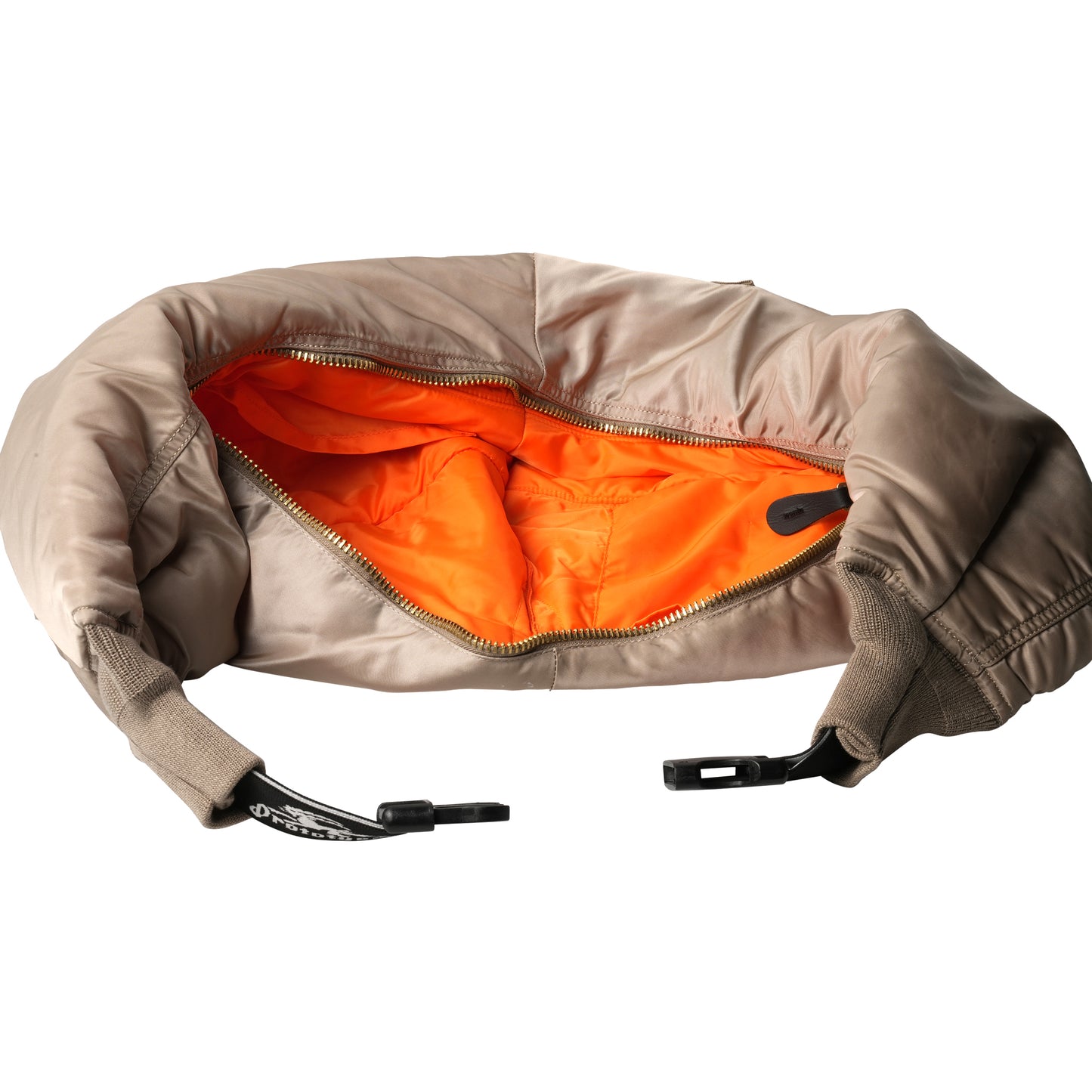 TECHNICAL NYLON SAND BOMBER SLEEVE BAG / SAND